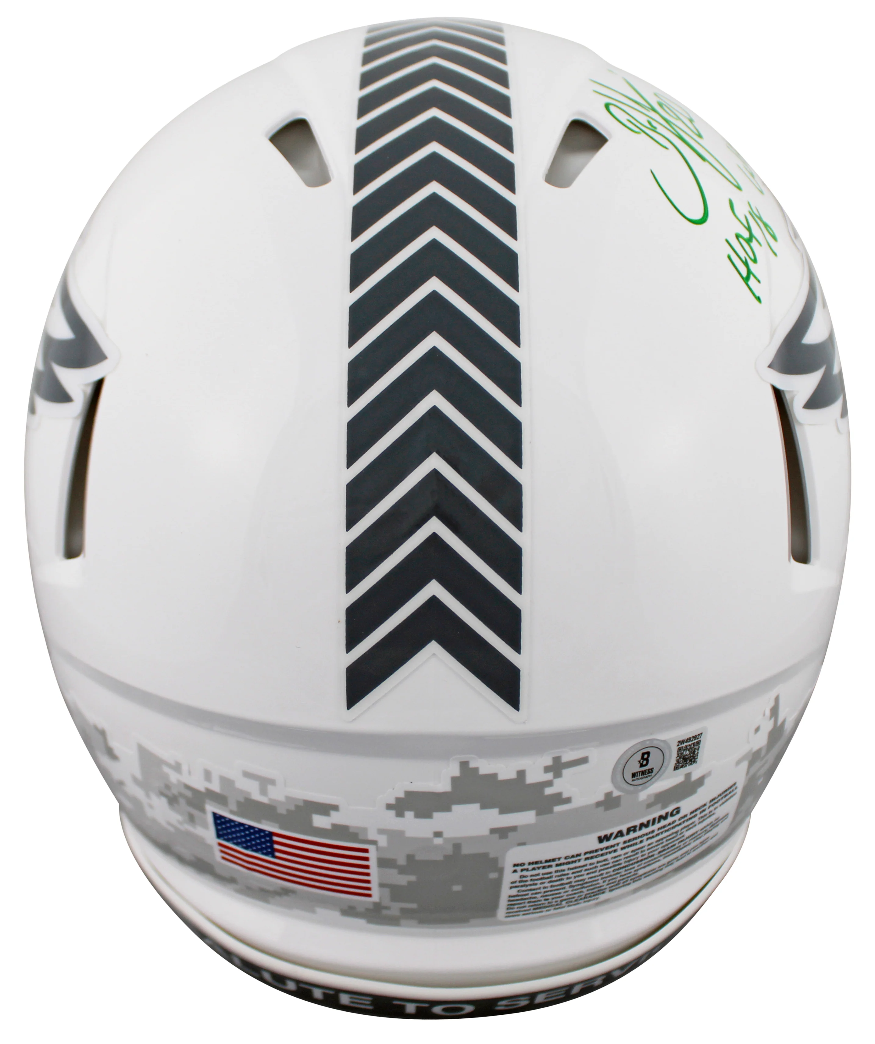 Eagles Brian Dawkins Signed STS III F/S Speed Proline Helmet W/ Case BAS Witness - Image 4