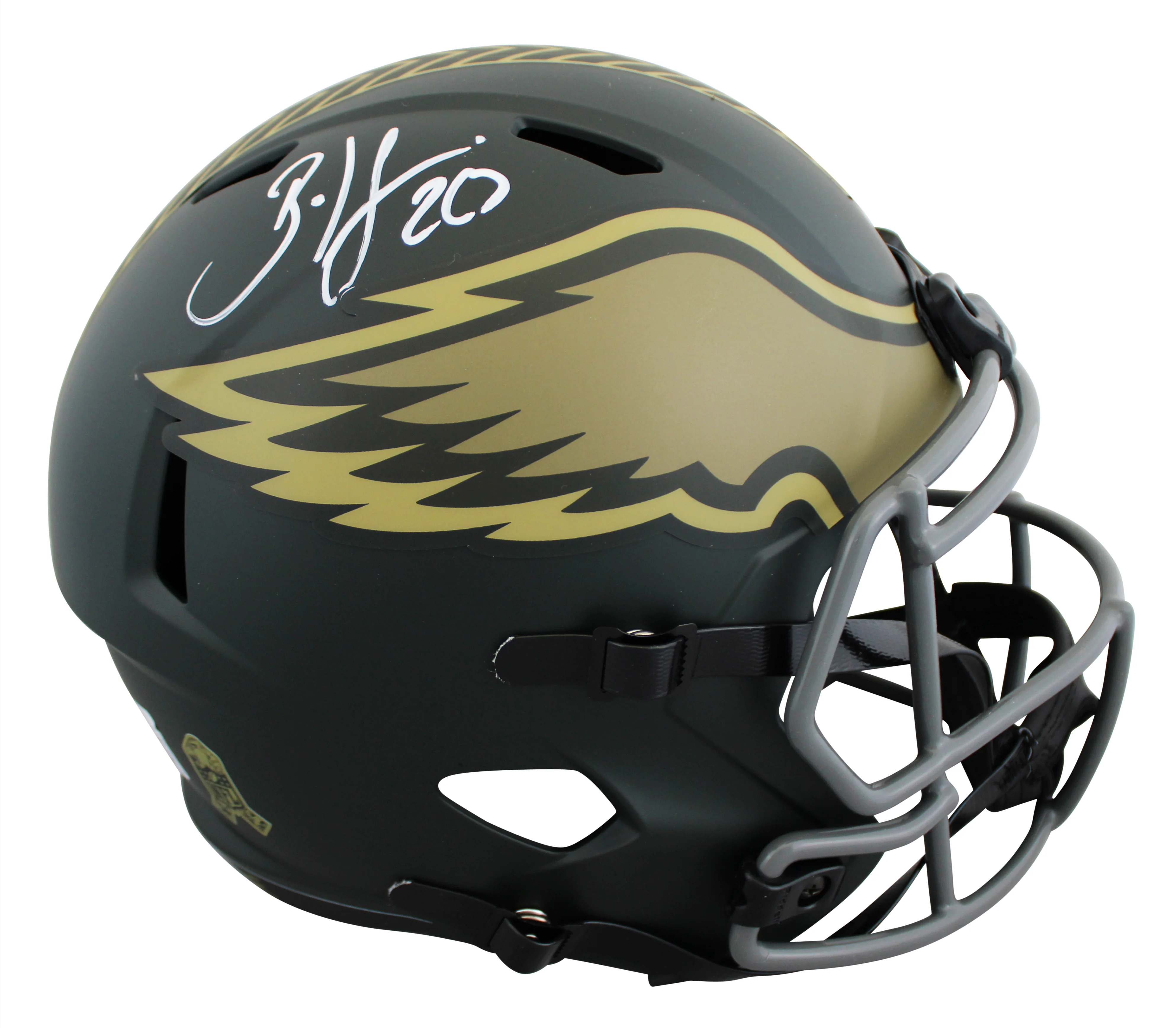 Eagles Brian Dawkins Signed STS IV Full Size Speed Rep Helmet W/ Case BAS Wit - Image 3