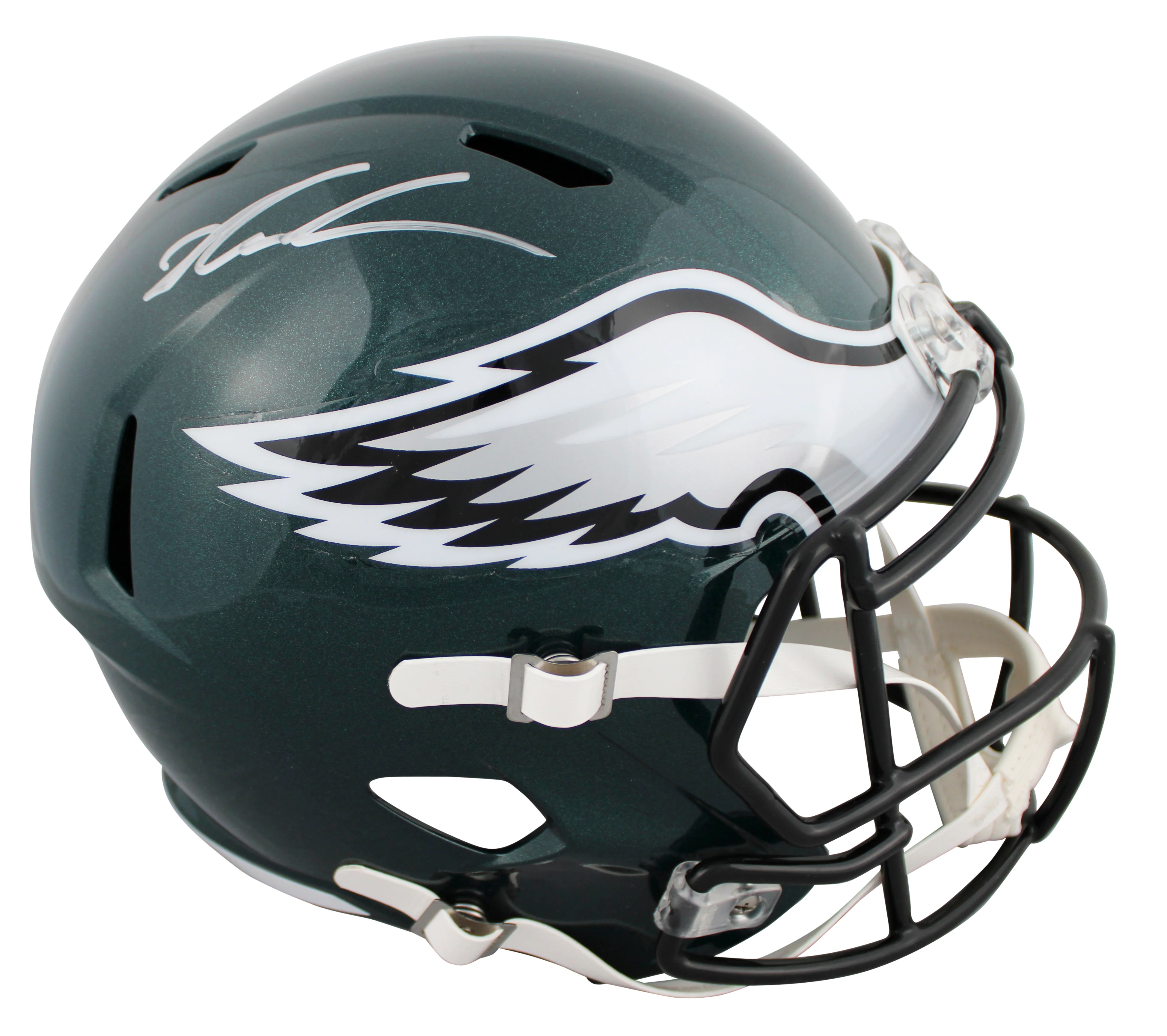 Eagles Jalen Carter Signed Full Size Speed Rep Helmet w/ Silver Sig & Case BAS W - Image 3