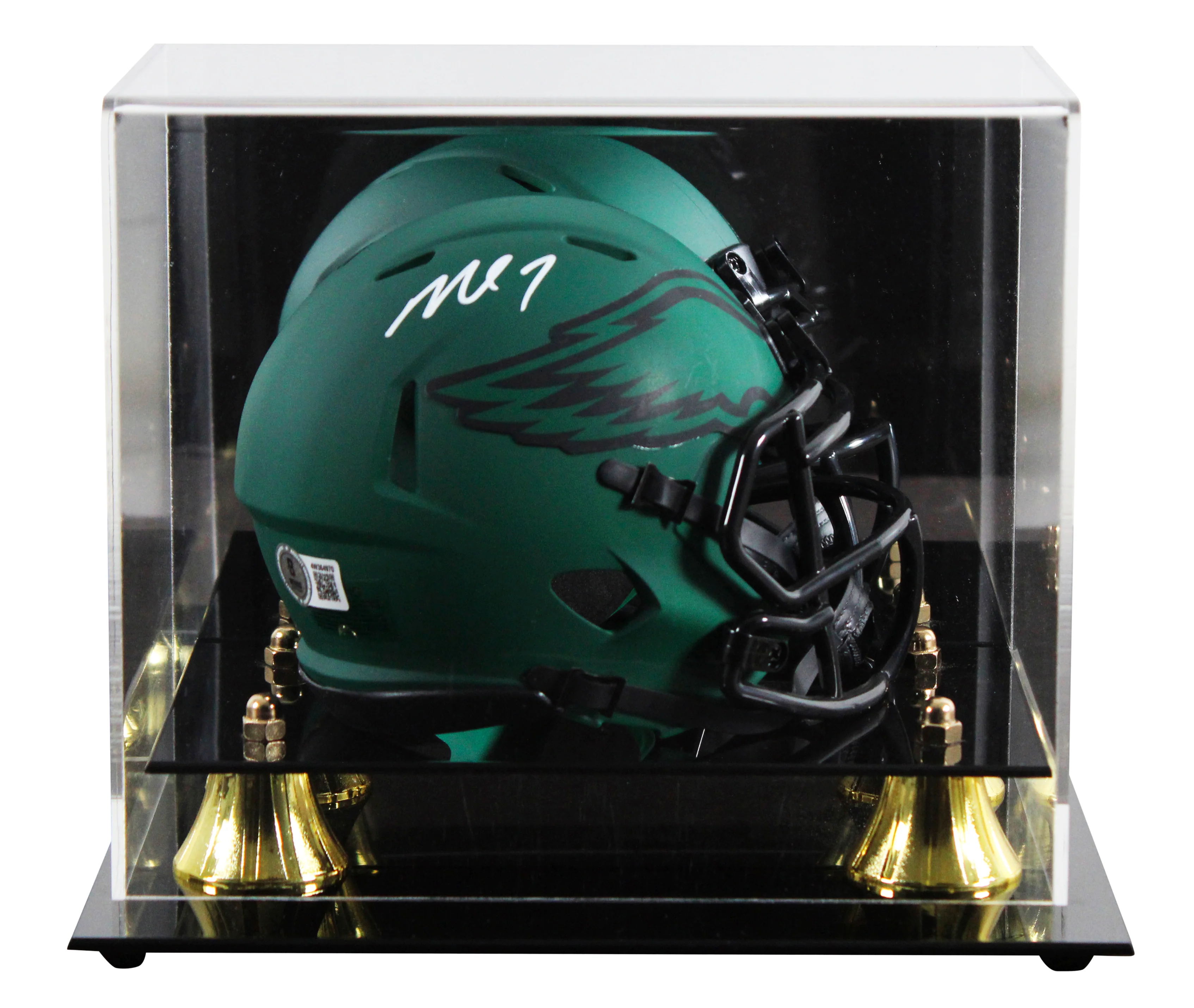 Eagles Michael Vick Authentic Signed Rave Speed Mini Helmet W/ Case BAS Witness - Image 2