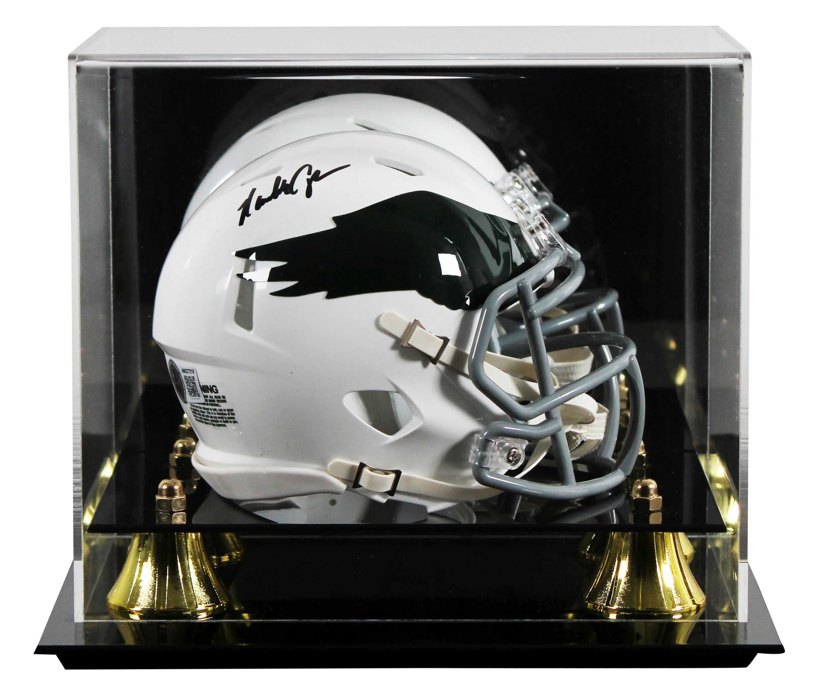 Eagles Randall Cunningham Signed 1969-73 TB Speed Mini Helmet W/ Case BAS Wit - Image 2