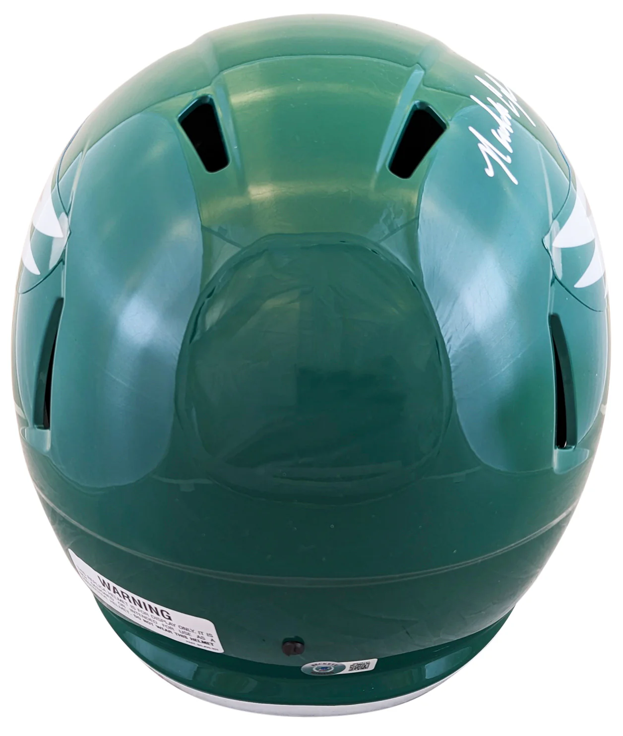 Eagles Randall Cunningham Signed 1974-95 TB F/S Speed Rep Helmet W/ Case BAS Wit - Image 4