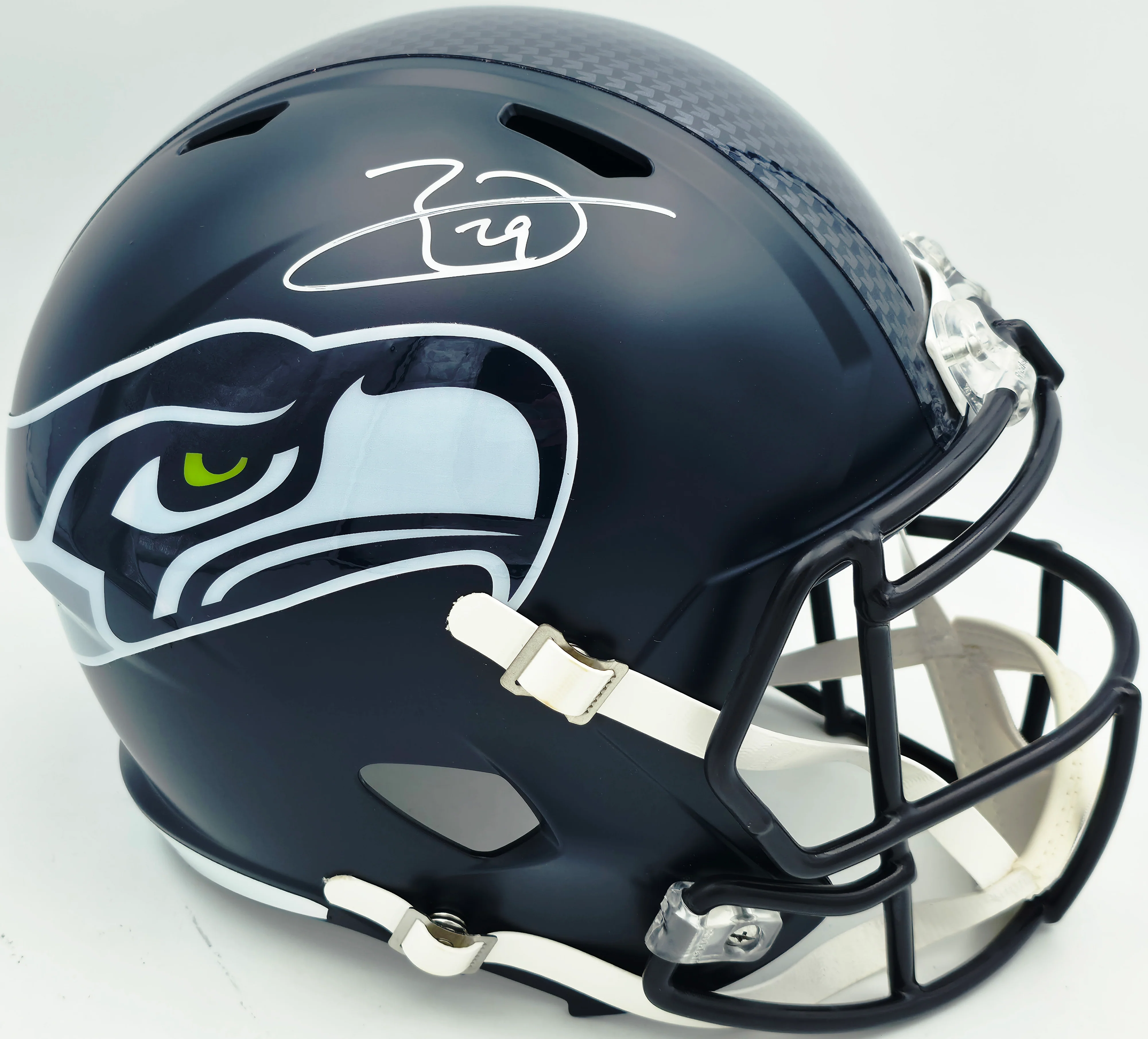 Earl Thomas Autographed Seattle Seahawks Blue Full Size Speed Replica Helmet Beckett BAS Witness #4W147354