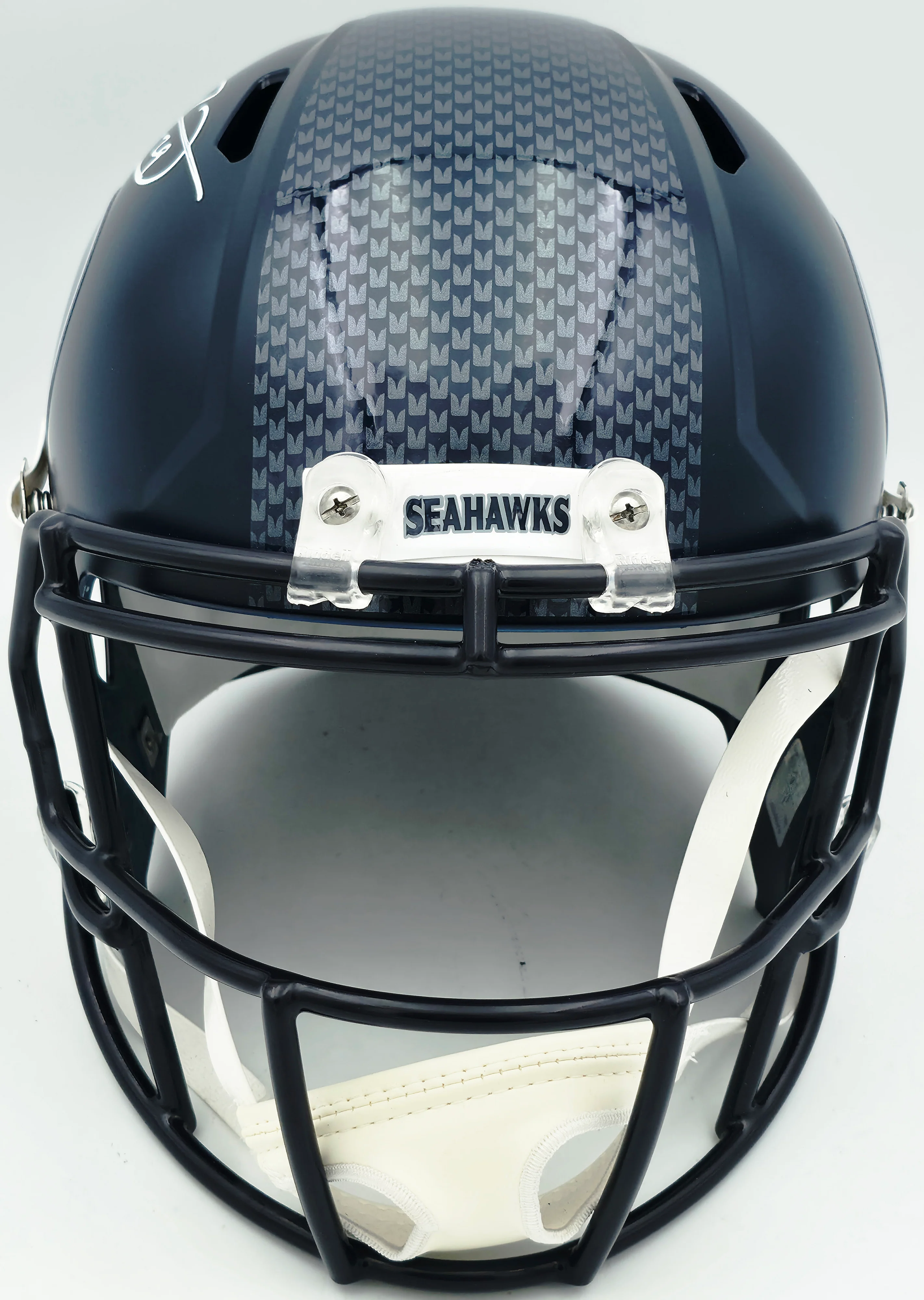 Earl Thomas Autographed Seattle Seahawks Blue Full Size Speed Replica Helmet Beckett BAS Witness #4W147354 - Image 3
