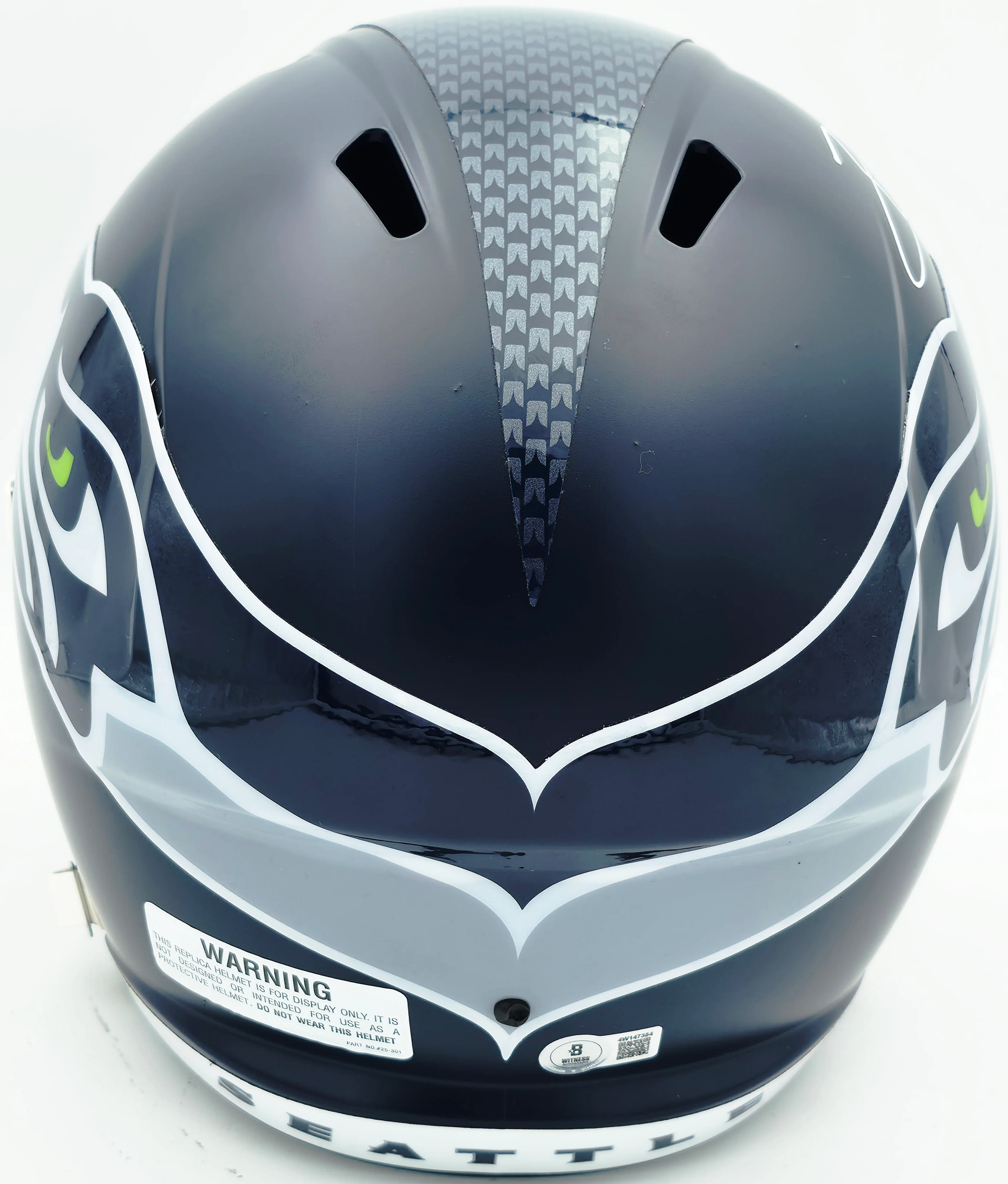 Earl Thomas Autographed Seattle Seahawks Blue Full Size Speed Replica Helmet Beckett BAS Witness #4W147354 - Image 4