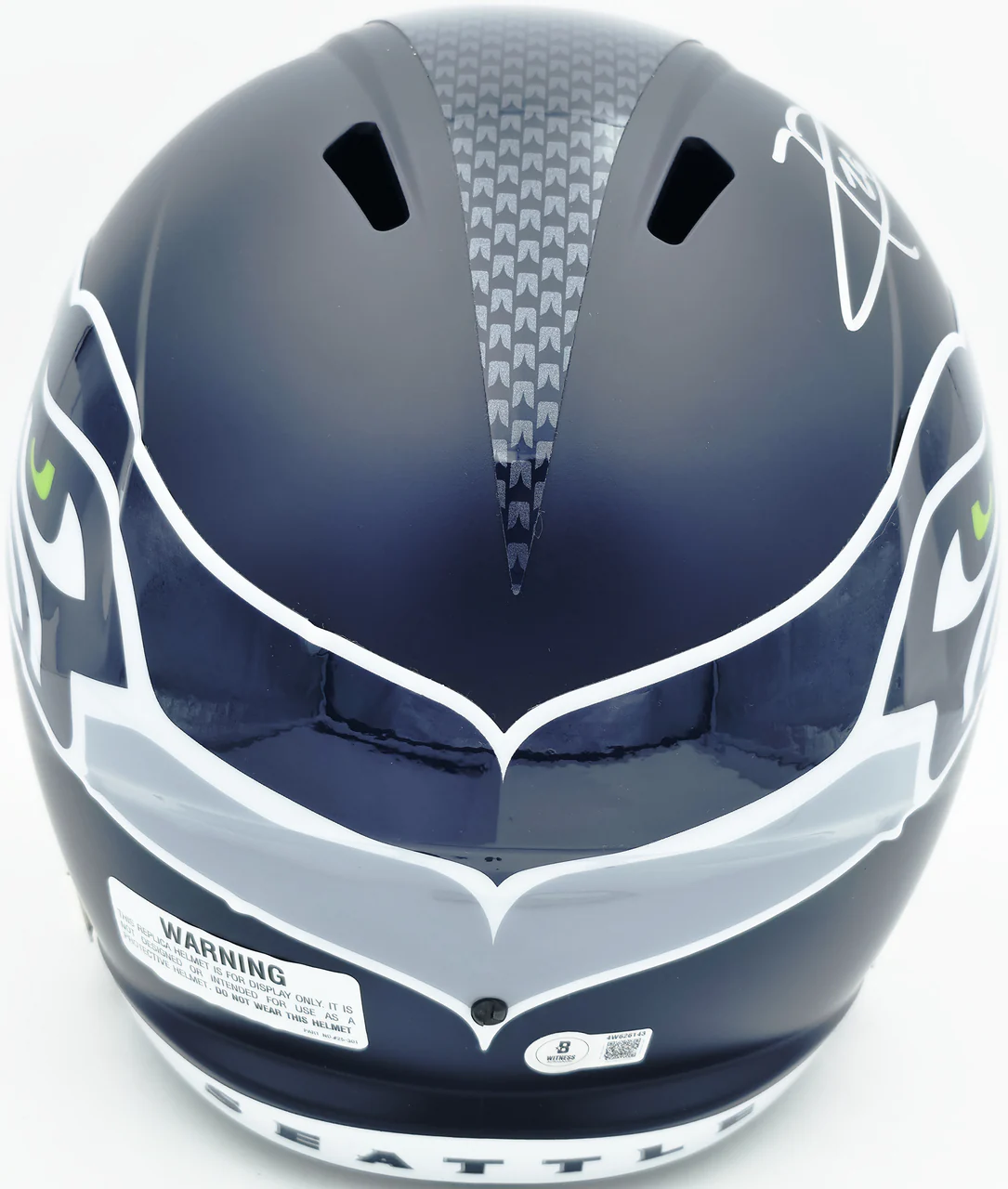 Earl Thomas III Autographed Seattle Seahawks Blue Full Size Replica Speed Helmet "Area 29" Beckett BAS Witness Stock #262446 - Image 5