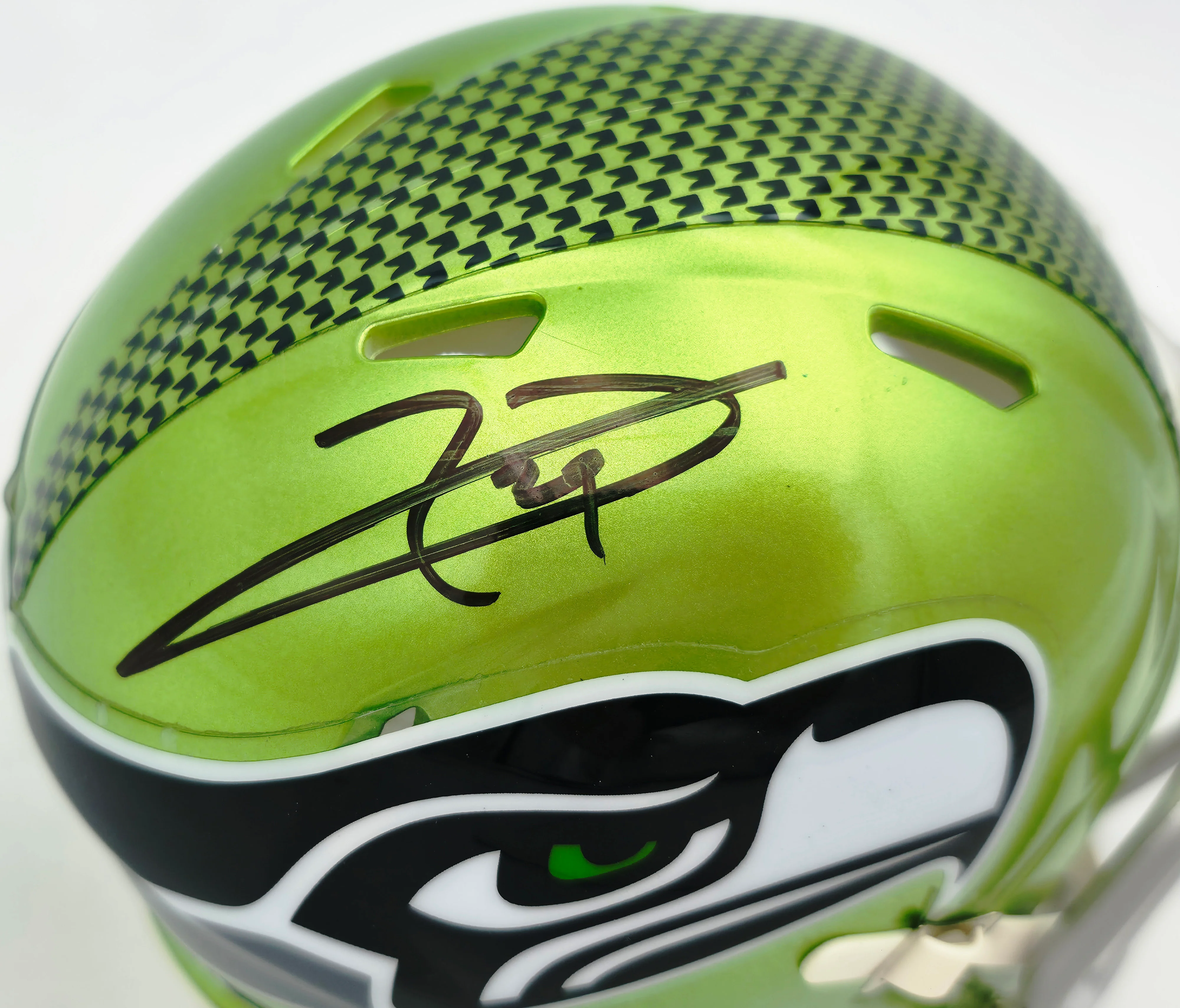 Earl Thomas III Autographed Seattle Seahawks Flash Green Speed Mini Helmet Beckett BAS Witness Stock #262448 - Image 2