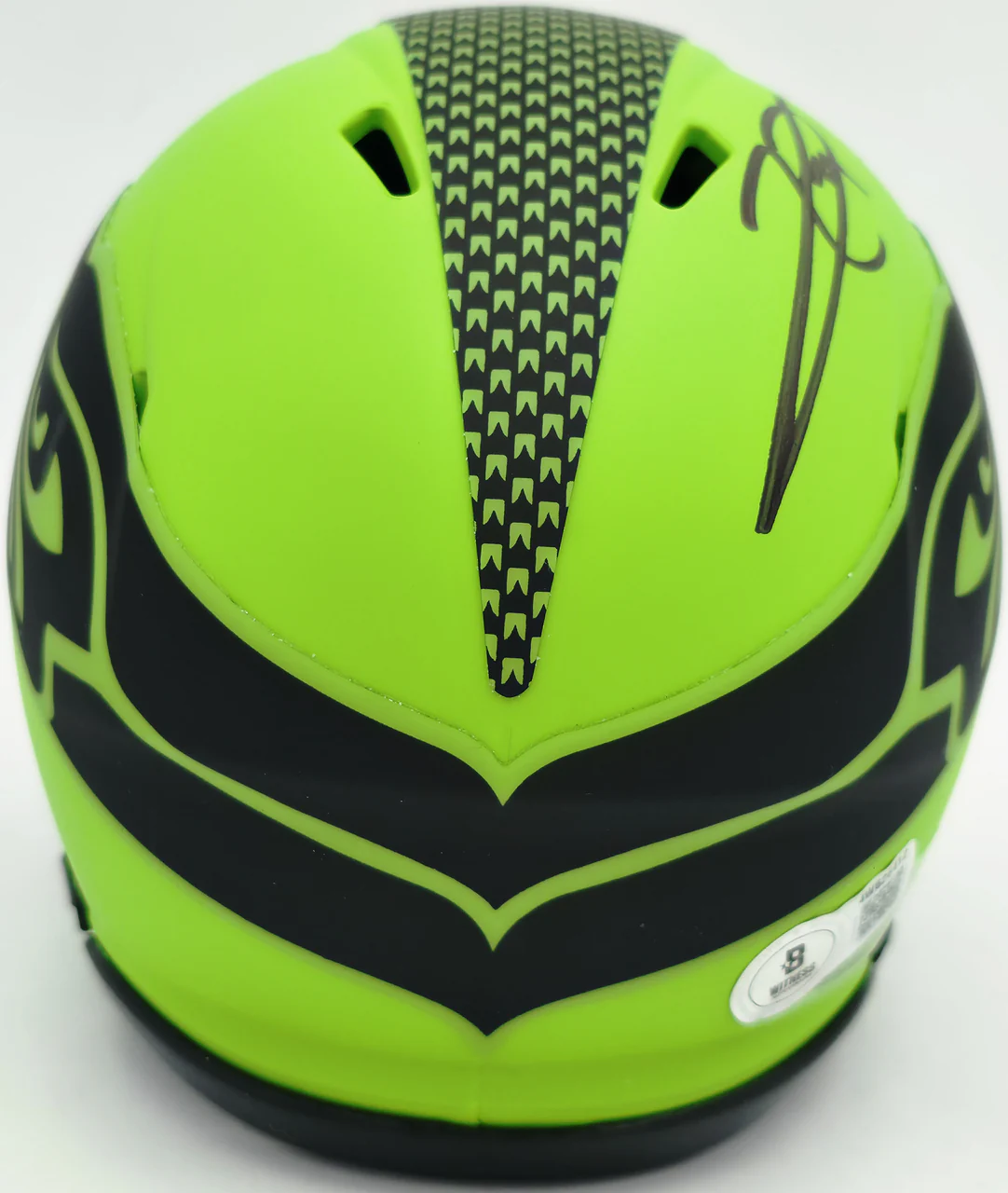 Earl Thomas III Autographed Seattle Seahawks Rave Green Speed Mini Helmet Beckett BAS Witness Stock #262451 - Image 4