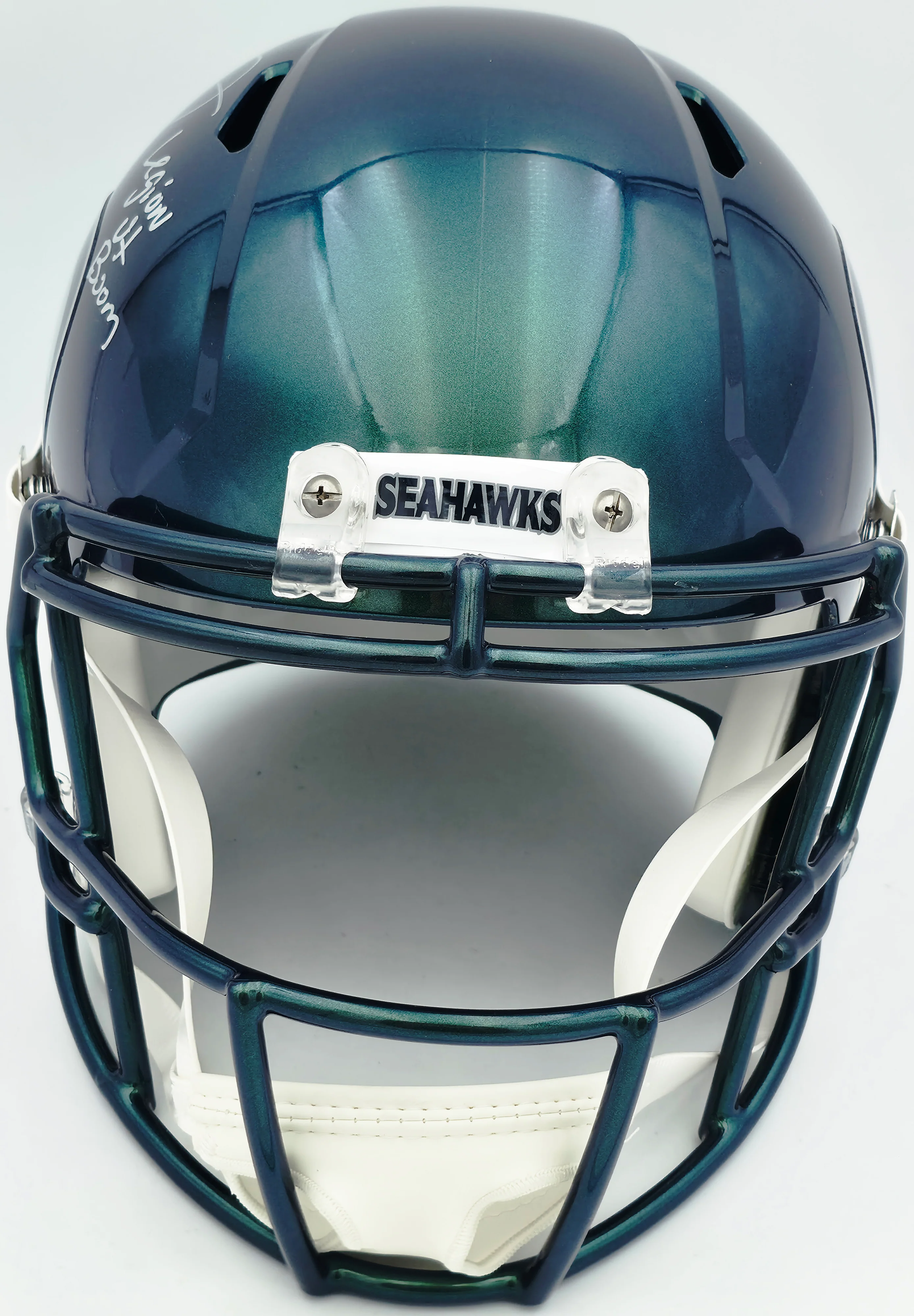 Earl Thomas III Autographed Seattle Seahawks Rivalries Full Size Replica Speed Helmet "Legion of Boom" Beckett BAS Witness Stock #262442 - Image 4