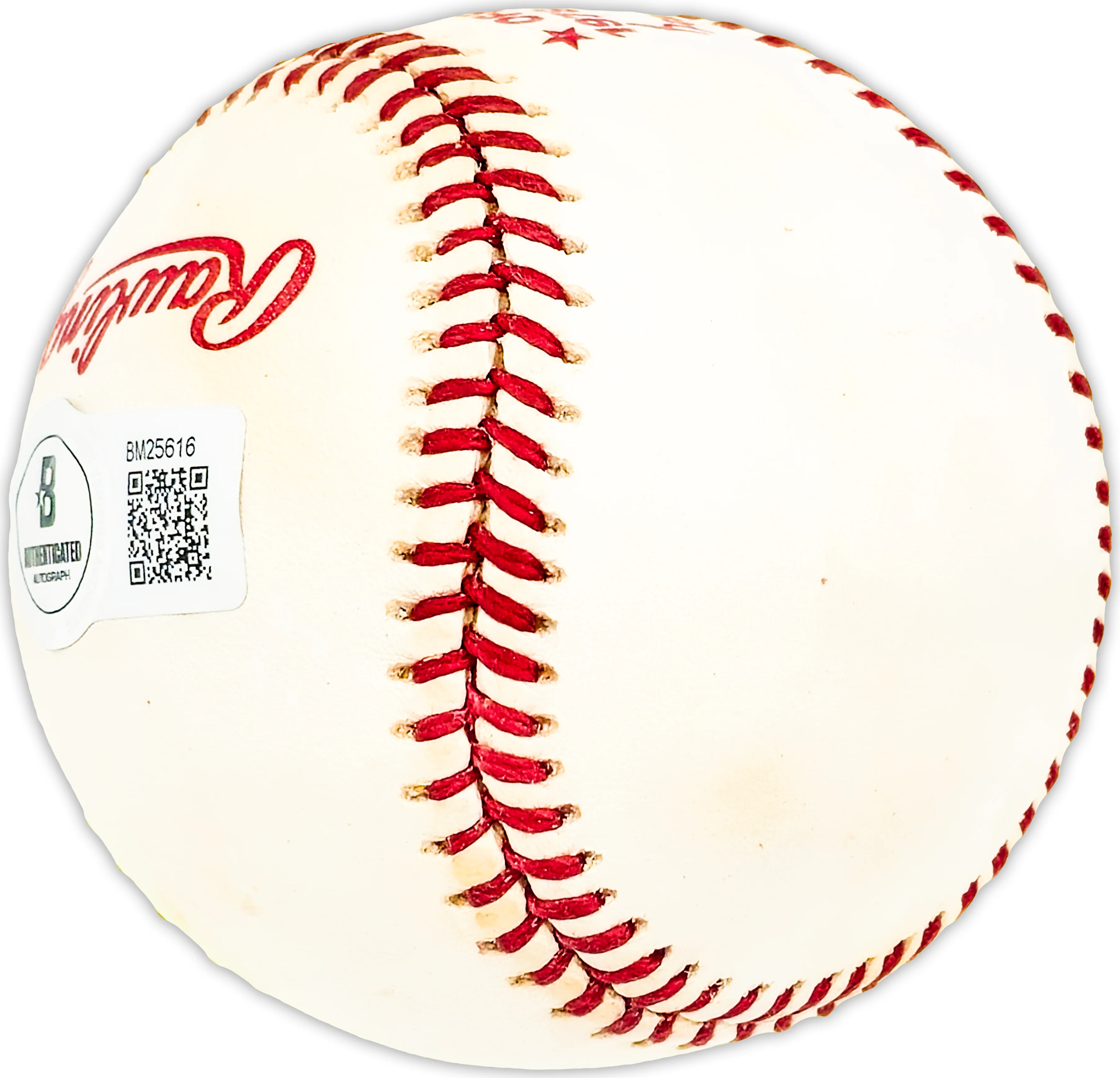 Ed Figueroa Autographed Official 1978 World Series Logo MLB Baseball New York Yankees "#31 20 Game Winner 1978" Beckett BAS QR #BM25616 - Image 4