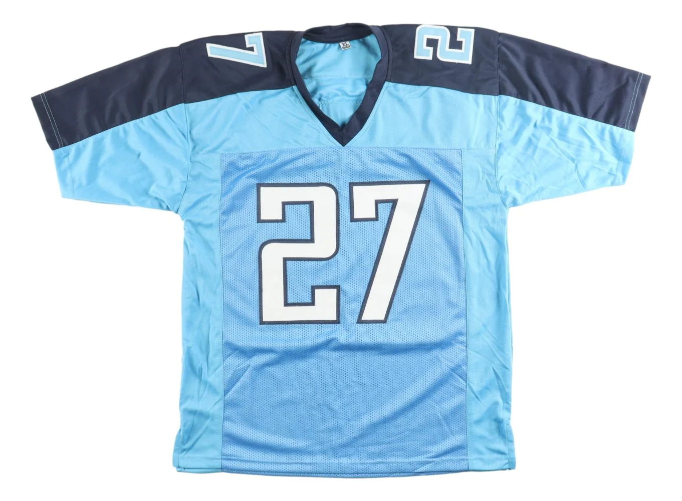 Eddie George Tennessee Signed Light Blue Football Jersey BAS - Image 3