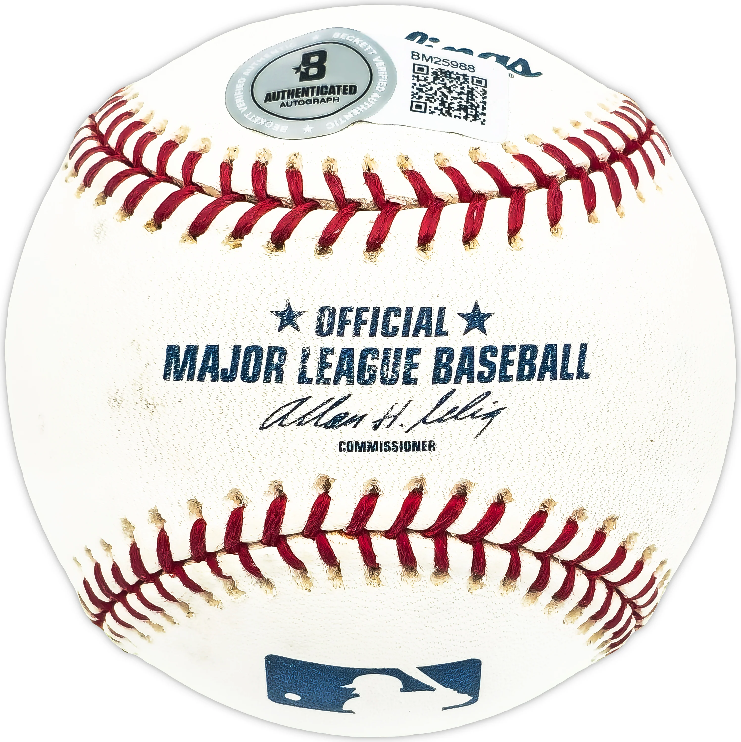 Eddie Lyons Autographed Official MLB Baseball Washington Senators Beckett BAS QR #BM25988 - Image 2