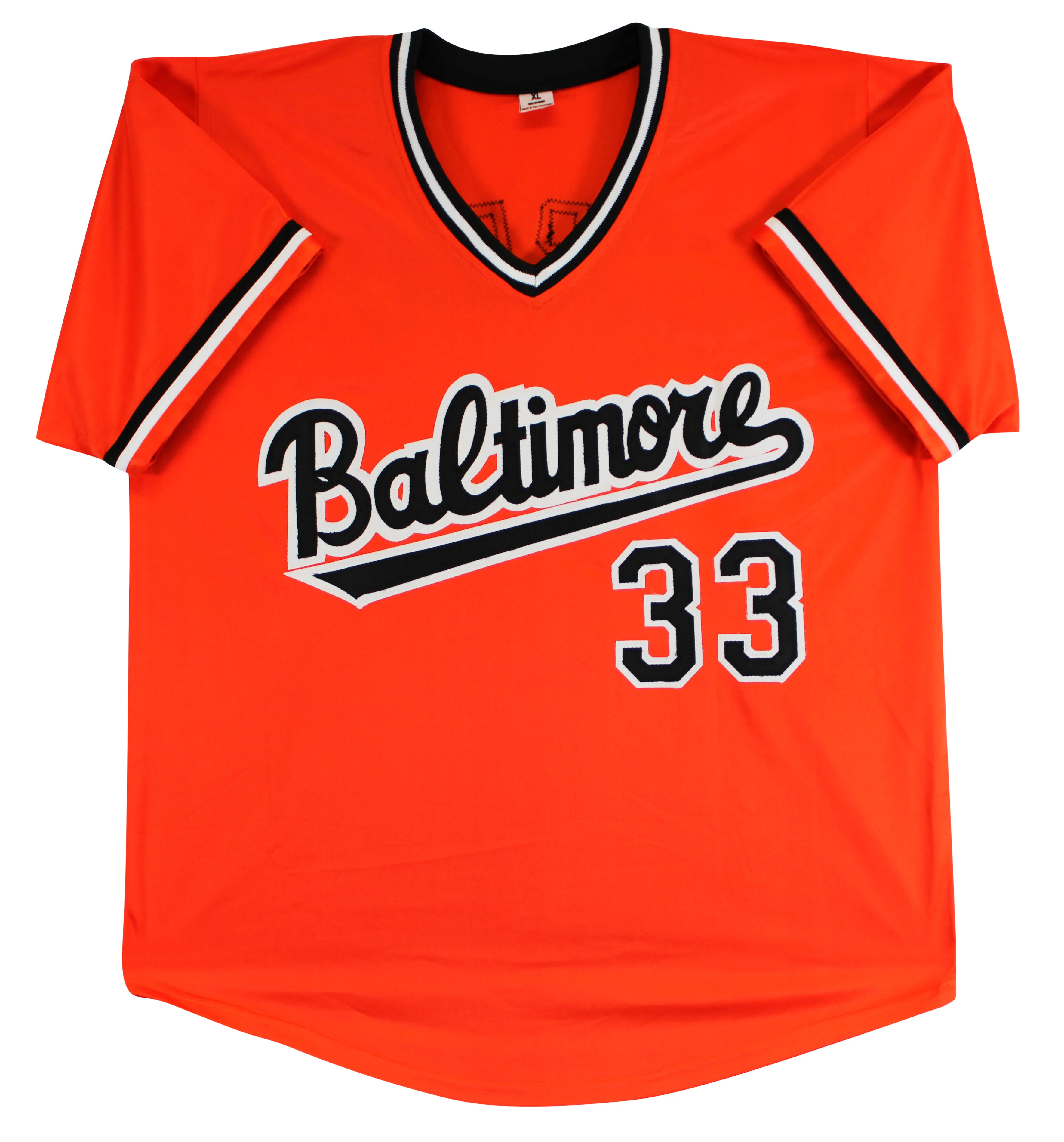 Eddie Murray "HOF 03" Authentic Signed Orange Pro Style Jersey BAS Witnessed - Image 4