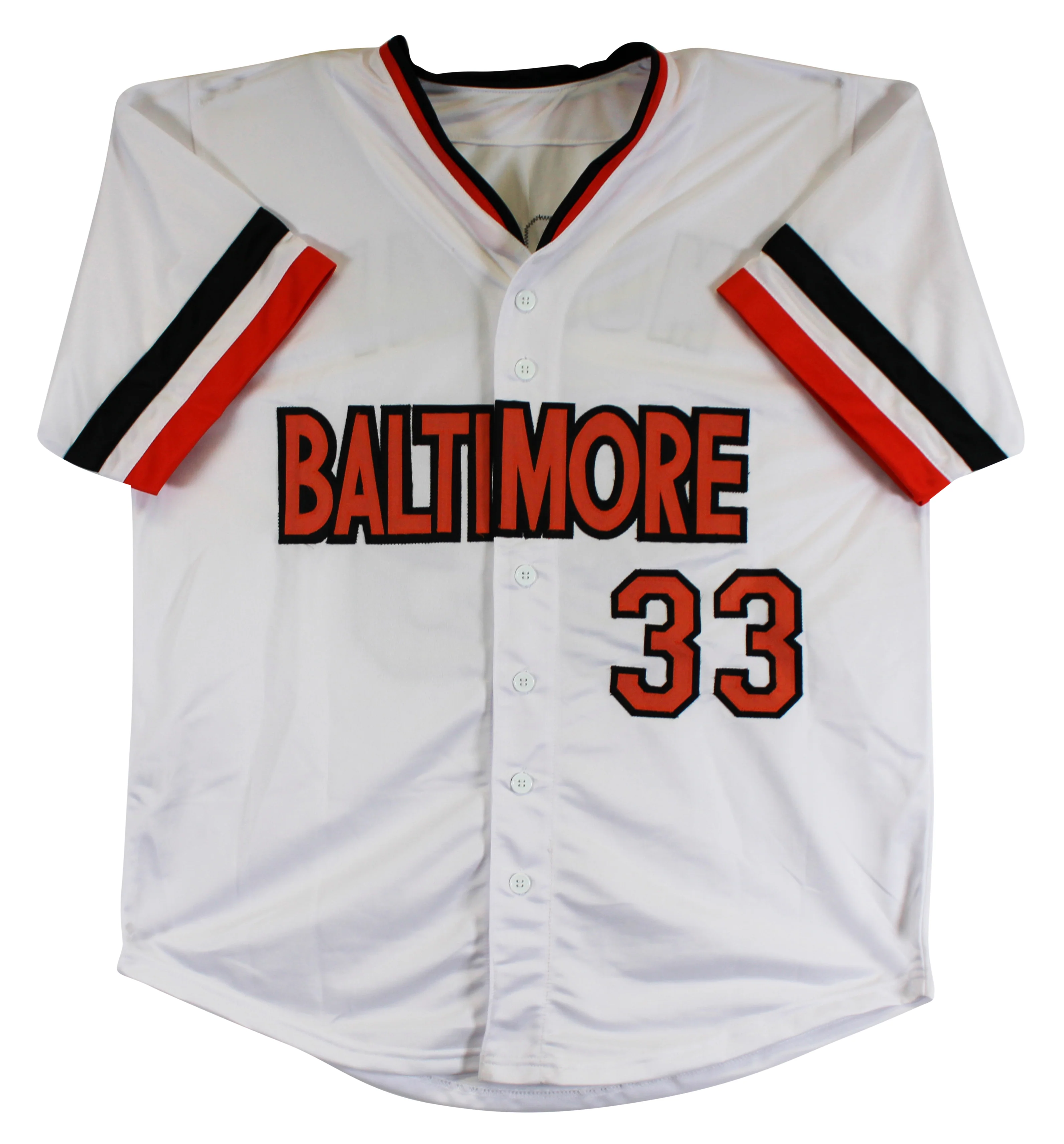 Eddie Murray "HOF 03" Authentic Signed White Pro Style Jersey BAS Witnessed - Image 4