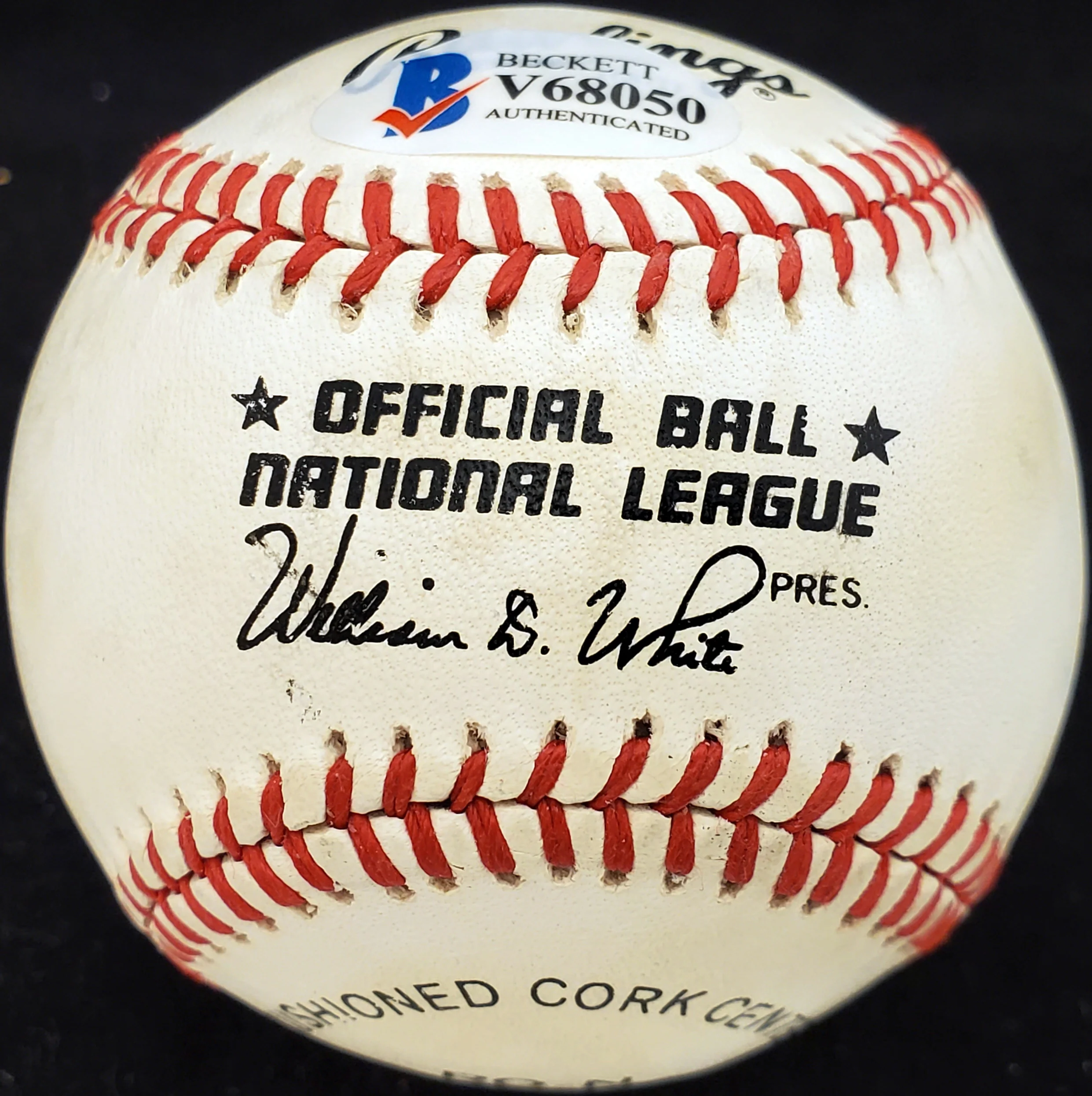 Eddie Sawyer Autographed Official NL Baseball Philadelphia Phillies Beckett BAS #V68050 - Image 2