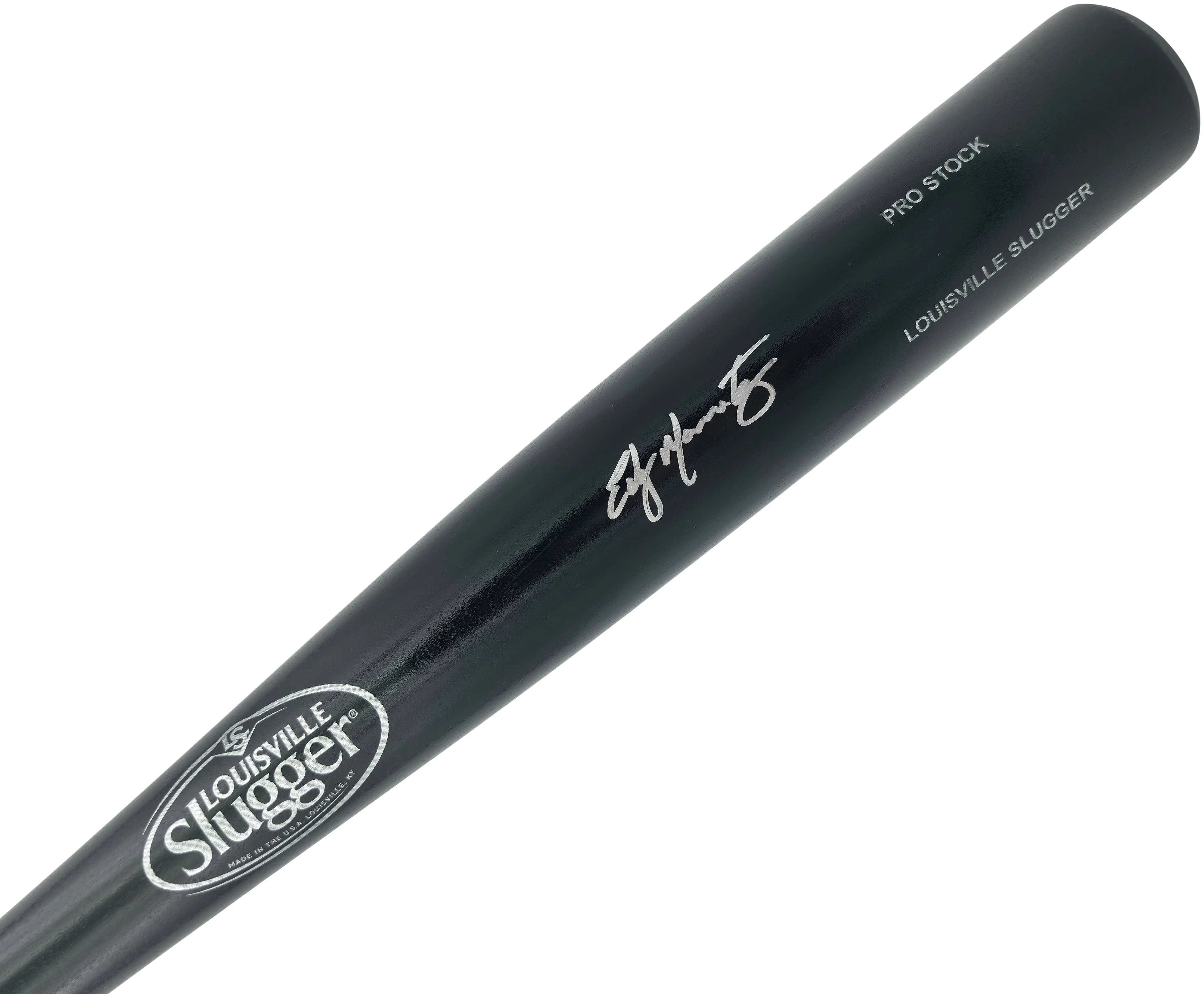 Edgar Martinez Autographed Black Louisville Slugger Pro Stock Baseball Bat Seattle Mariners Beckett BAS Witness Stock #252588 - Image 2