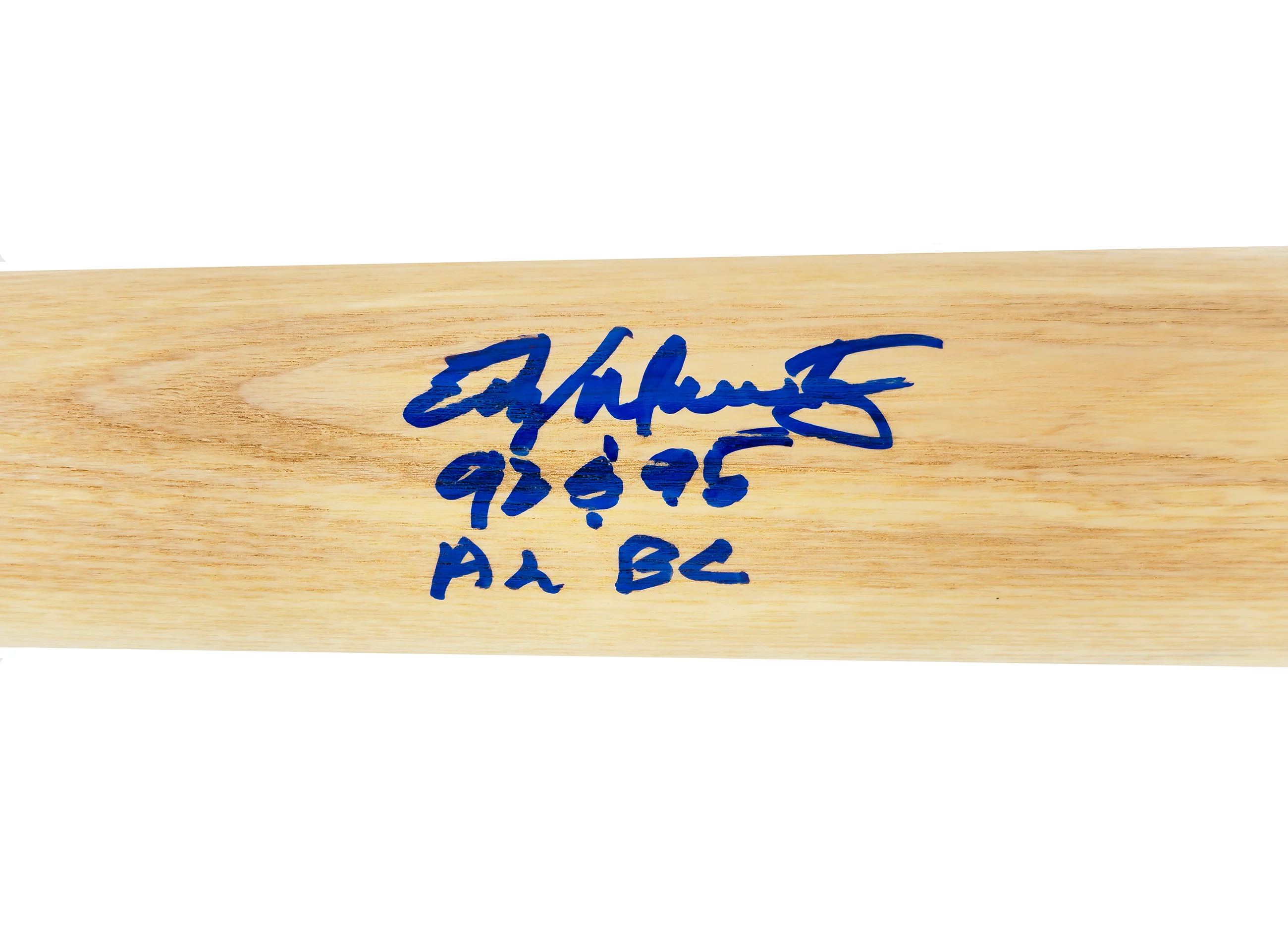 Edgar Martinez Autographed Blonde Louisville Slugger Pro Stock Baseball Bat Seattle Mariners "92 & 95 AL BC" Beckett BAS Witness Stock #230597 - Image 3