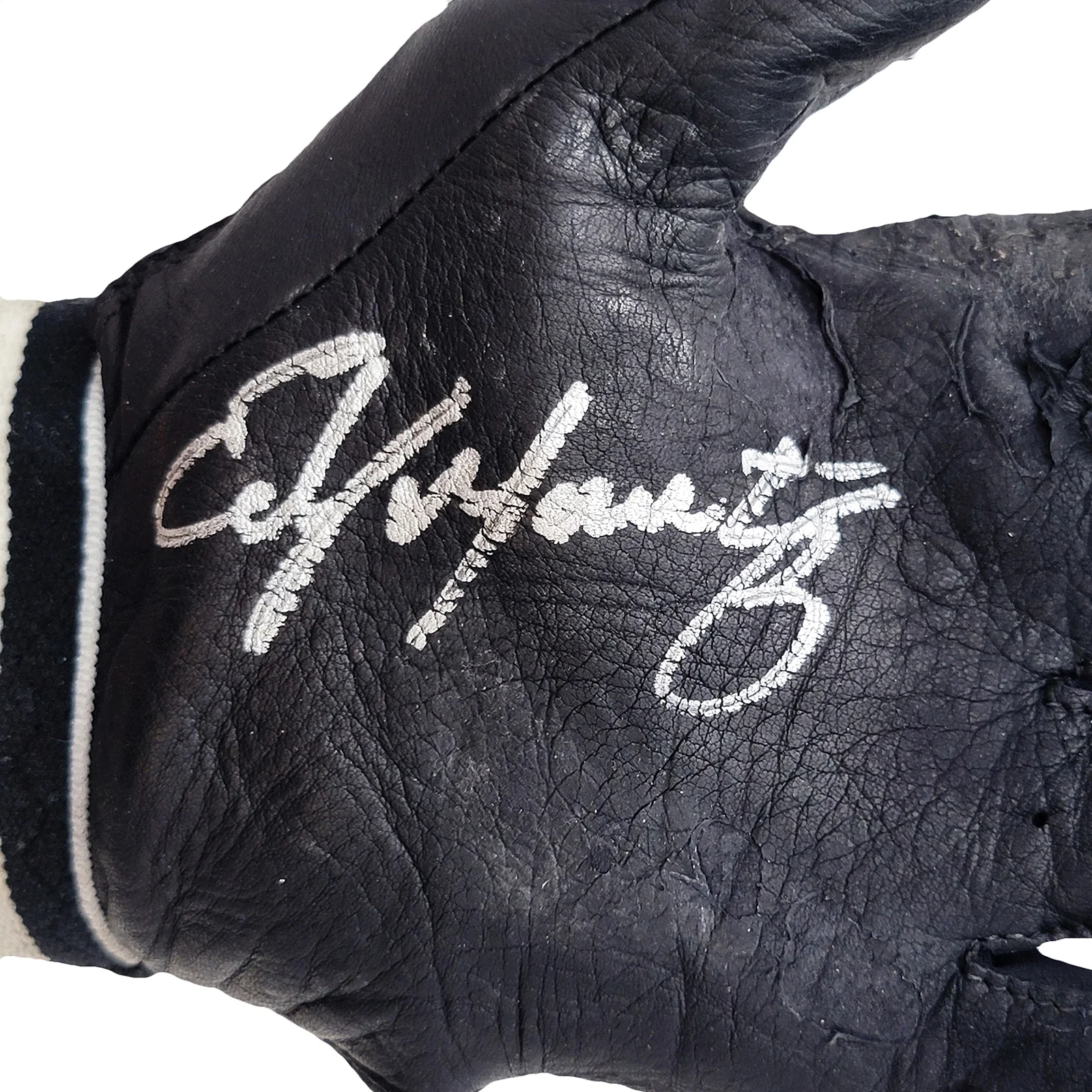 Edgar Martinez Autographed Franklin Game Used Black Batting Gloves Seattle Mariners With Signed Certificate Stock #211908 - Image 3