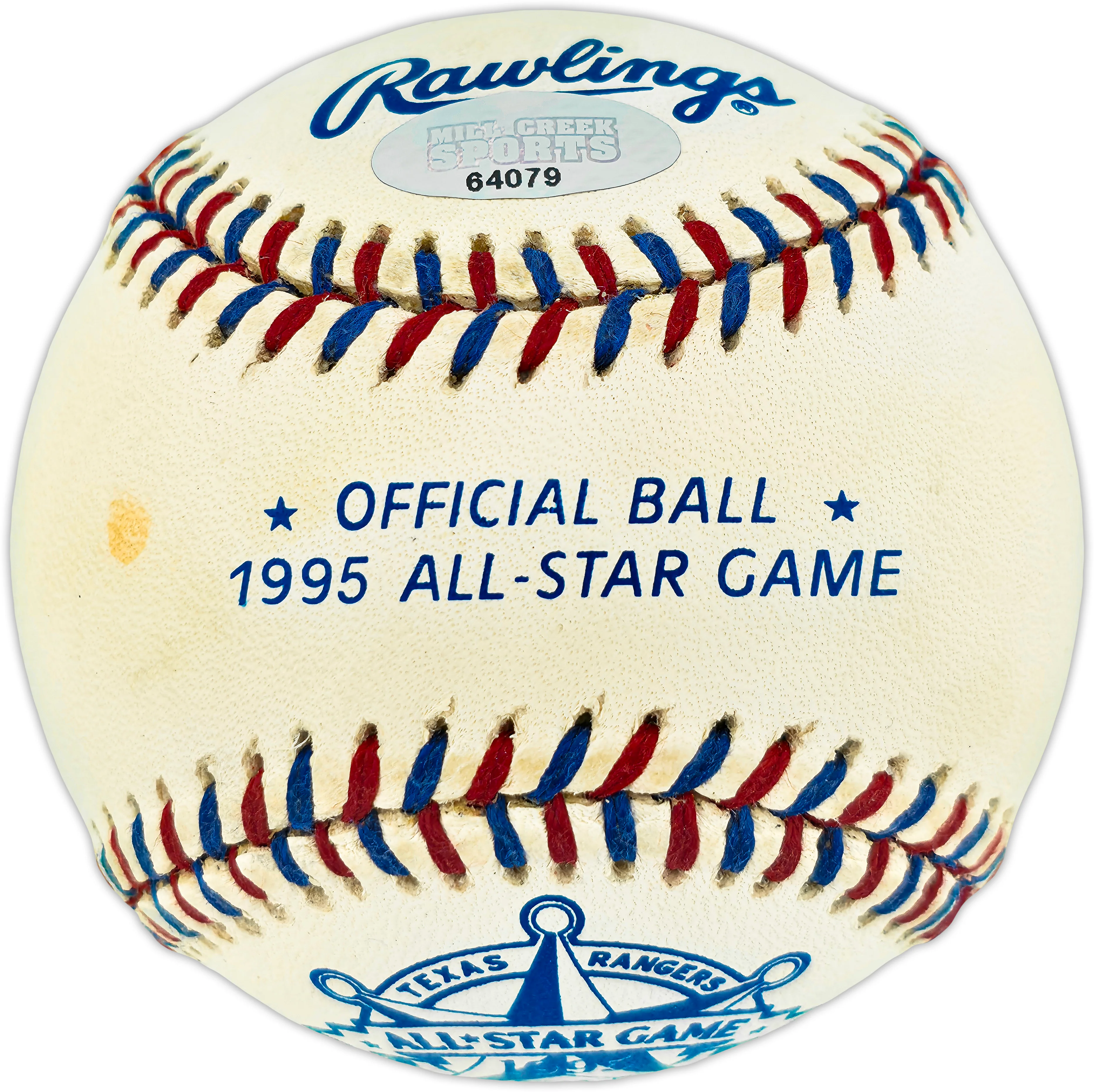 Edgar Martinez Autographed Official 1995 All Star Game Logo MLB Baseball Seattle Mariners MCS Holo #64079 - Image 2