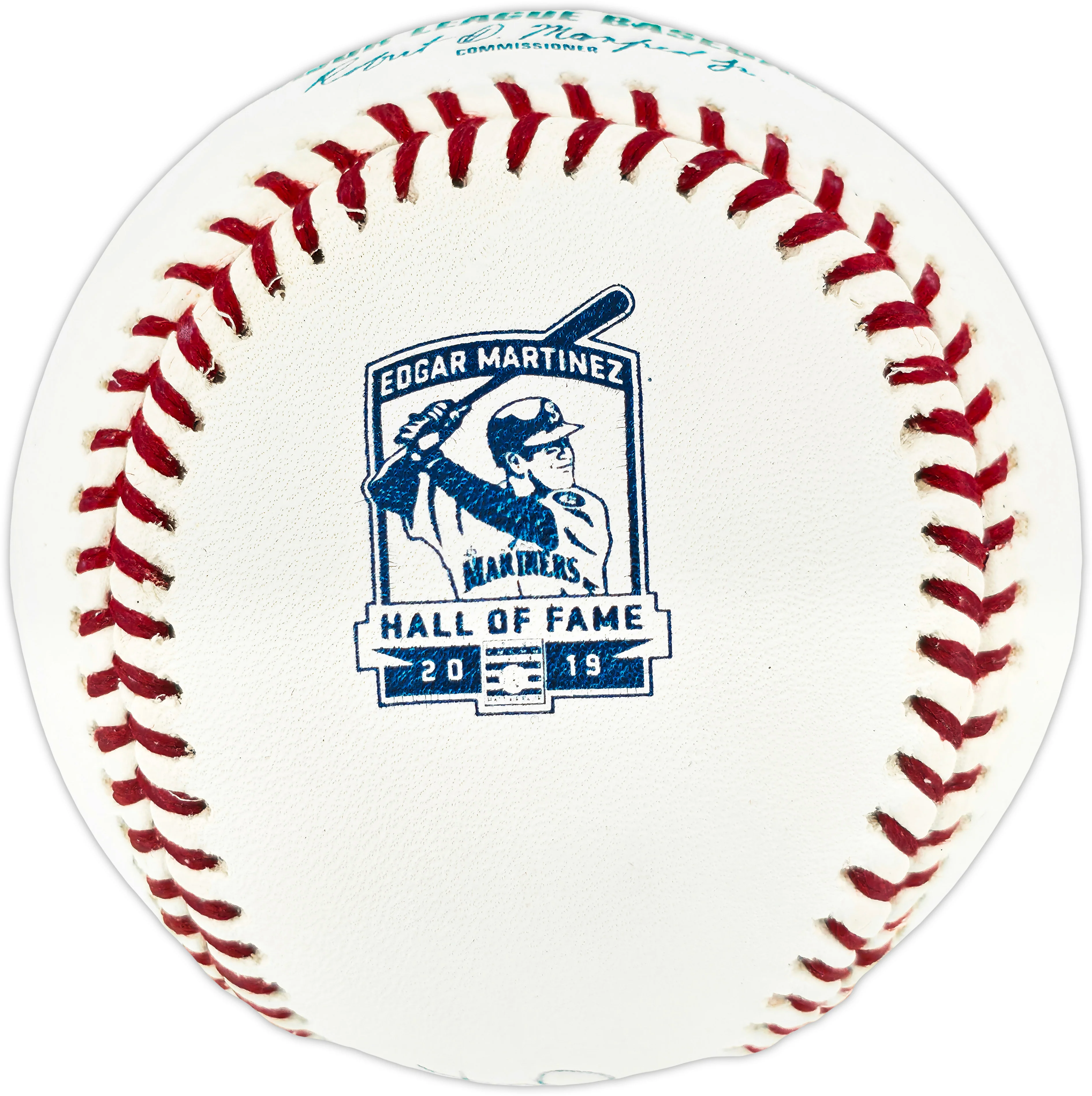 Edgar Martinez Autographed Official 2019 Hall of Fame Logo MLB Baseball Seattle Mariners MCS Holo #64032 - Image 3