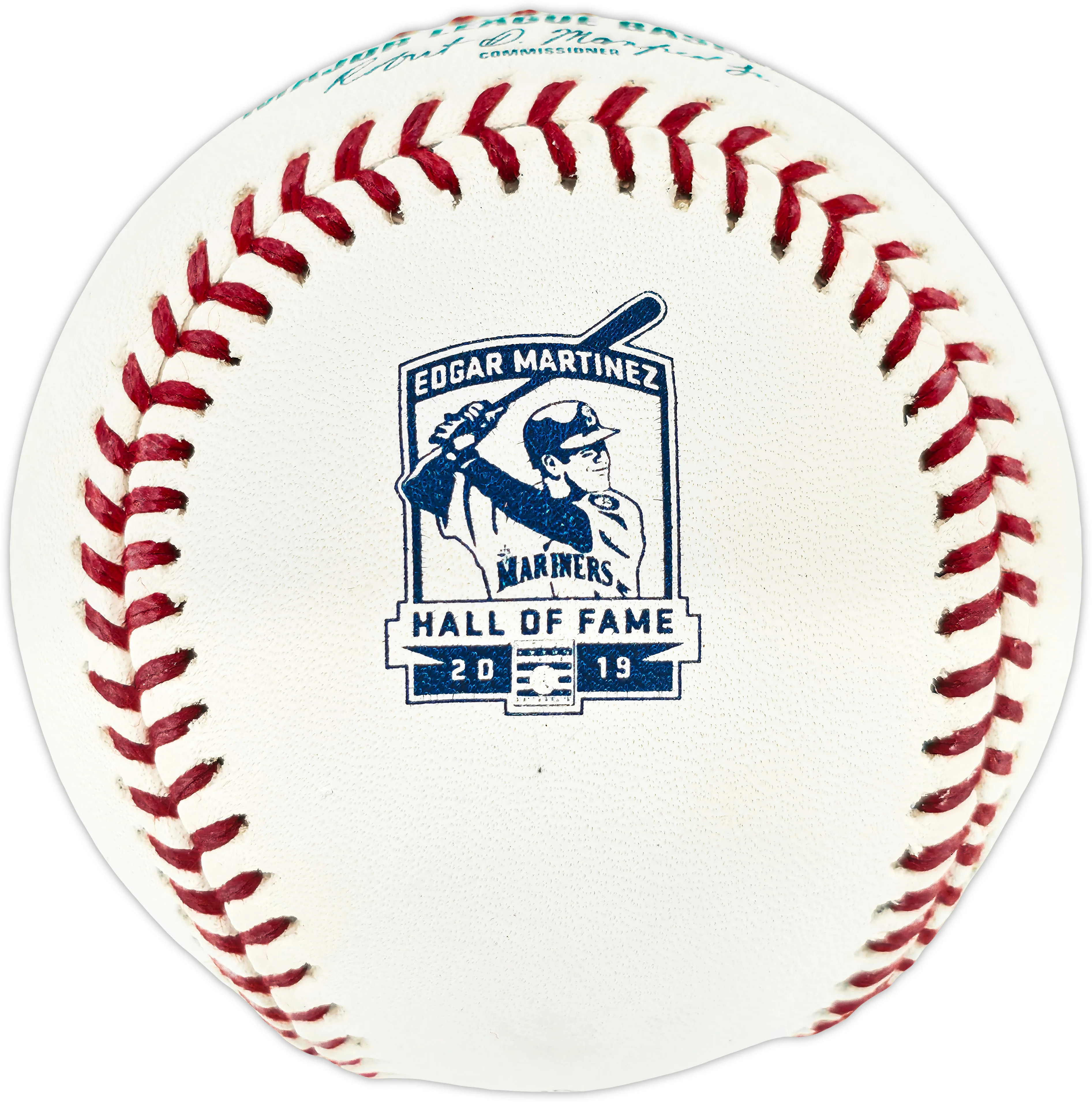 Edgar Martinez Autographed Official 2019 Hall of Fame Logo MLB Baseball Seattle Mariners MCS Holo #64033 - Image 3