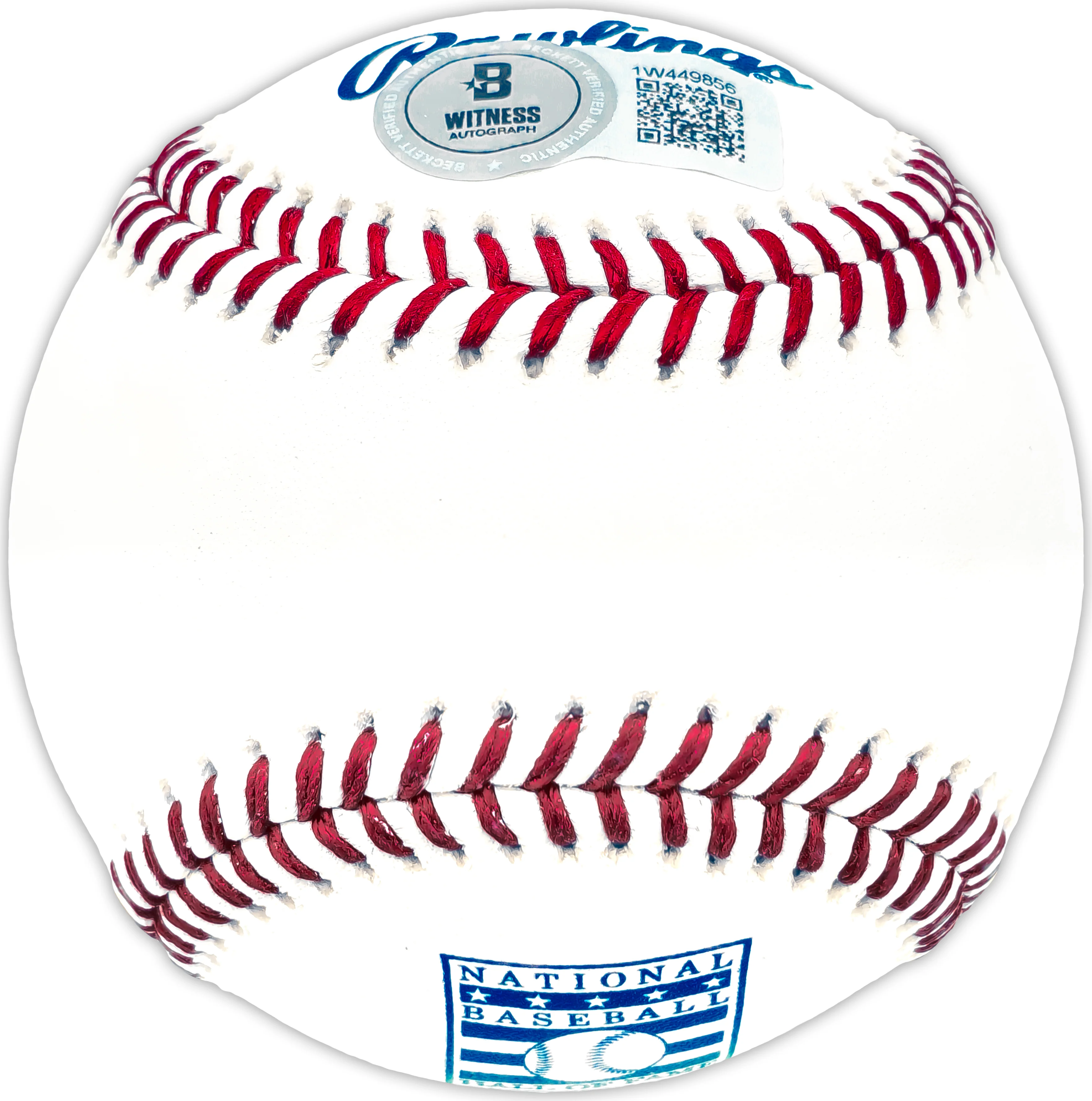 Edgar Martinez Autographed Official Hall of Fame HOF Logo Baseball Seattle Mariners Beckett BAS Witness Stock #230600 - Image 2