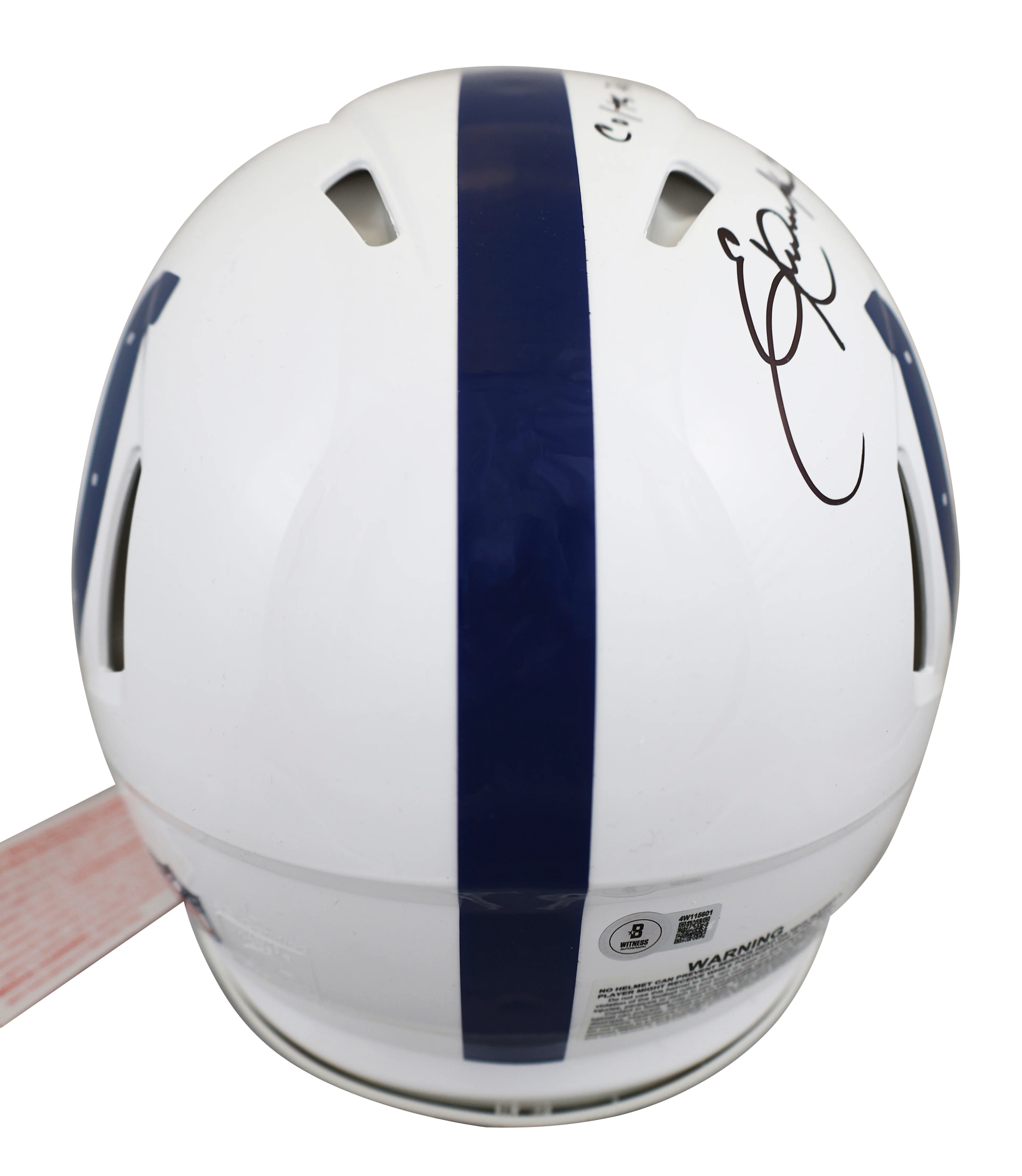Edgerrin James & Eric Dickerson Signed F/S Speed Proline Helmet W/ Case BAS Wit - Image 4