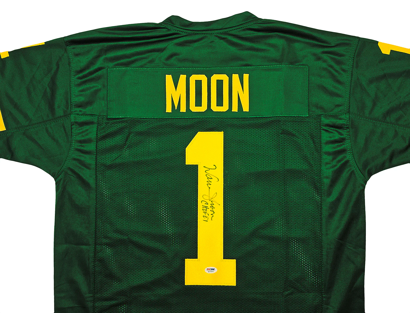 Edmonton Eskimos Warren Moon Autographed Green Jersey "CHOF '01" PSA/DNA Stock #212665 - Image 3