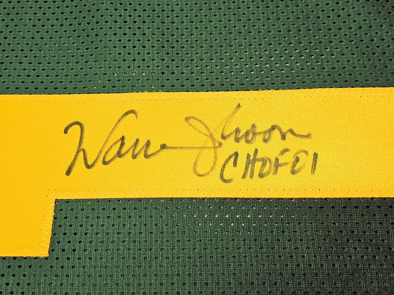 Edmonton Eskimos Warren Moon Autographed Green Jersey "CHOF '01" PSA/DNA Stock #212665 - Image 4