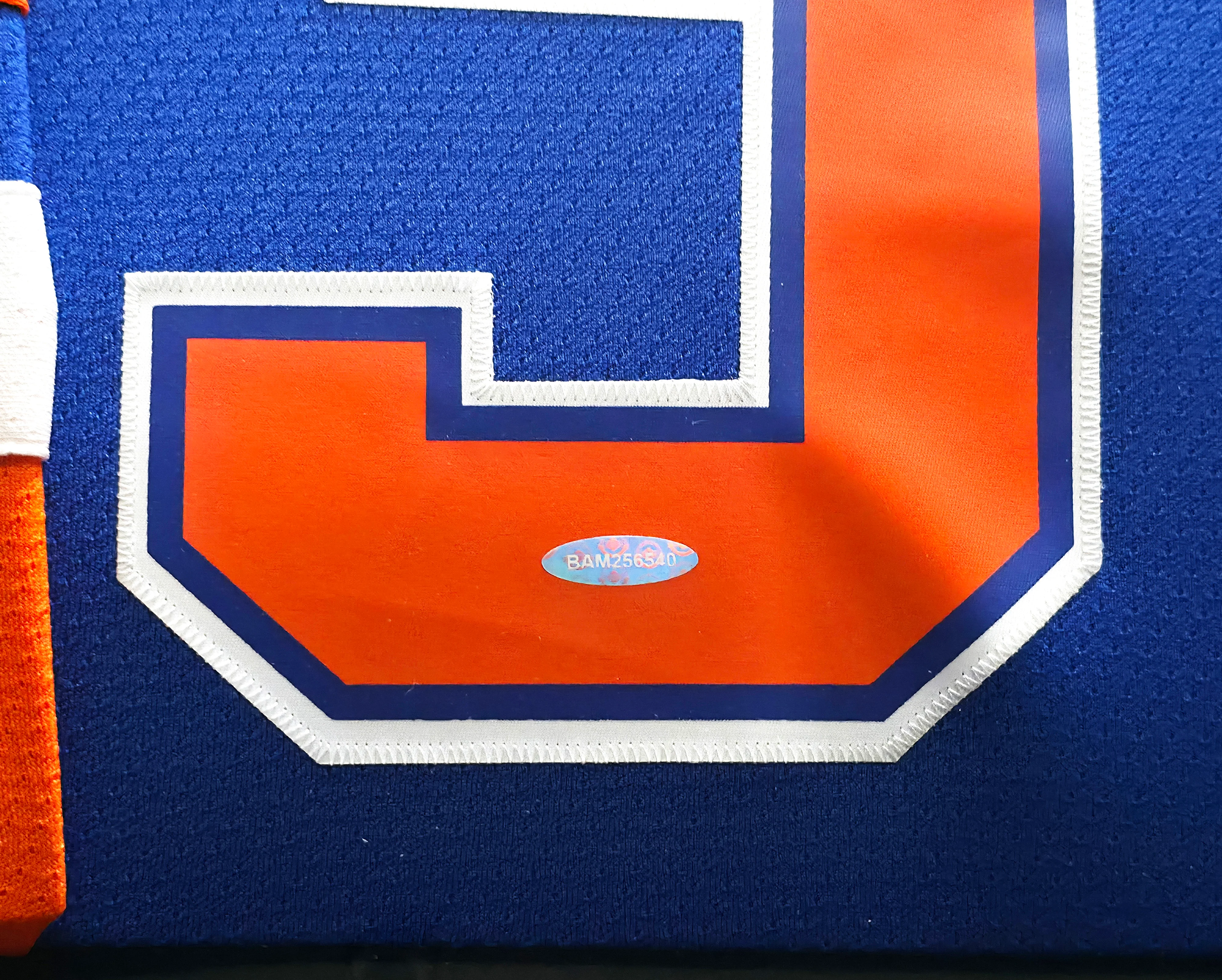 Edmonton Oilers Connor McDavid Autographed Framed Blue & Orange Jersey UDA Holo #BAM256540 - Image 4