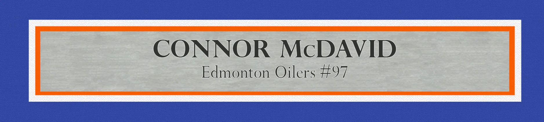Edmonton Oilers Connor McDavid Autographed Framed Blue & Orange Jersey UDA Holo #BAM256540 - Image 5