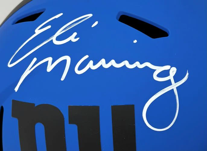 Eli Manning Signed New York Giants FS Rave Speed Replica Helmet Fanatics - Image 2