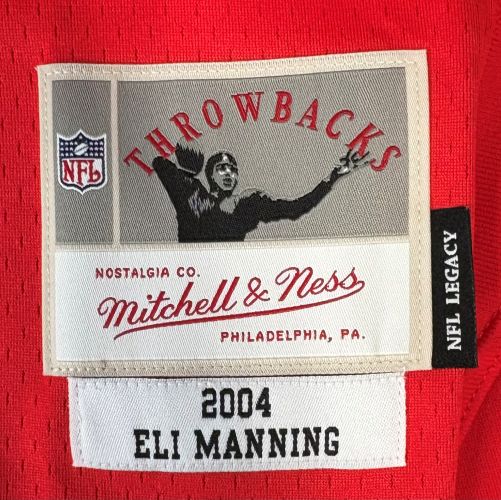 Eli Manning Signed New York Giants M&N 2004 Red Legacy Jersey Fanatics - Image 4