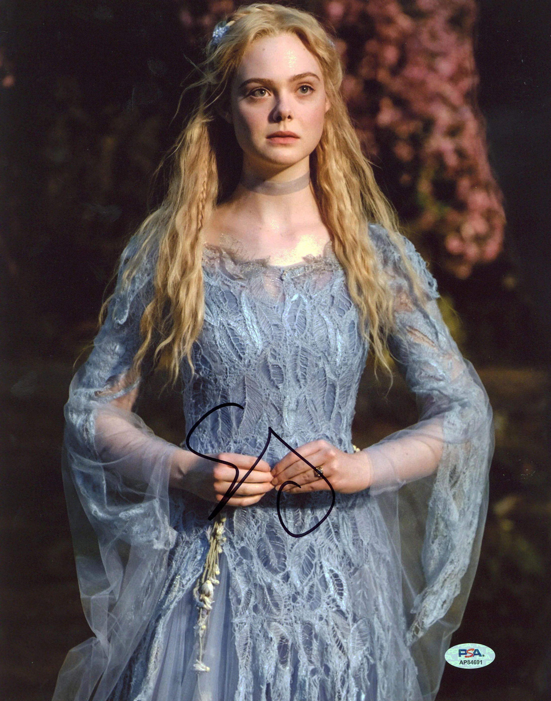 Elle Fanning Maleficent Authentic Signed 11x14 Vertical Photo PSA/DNA #AP84691
