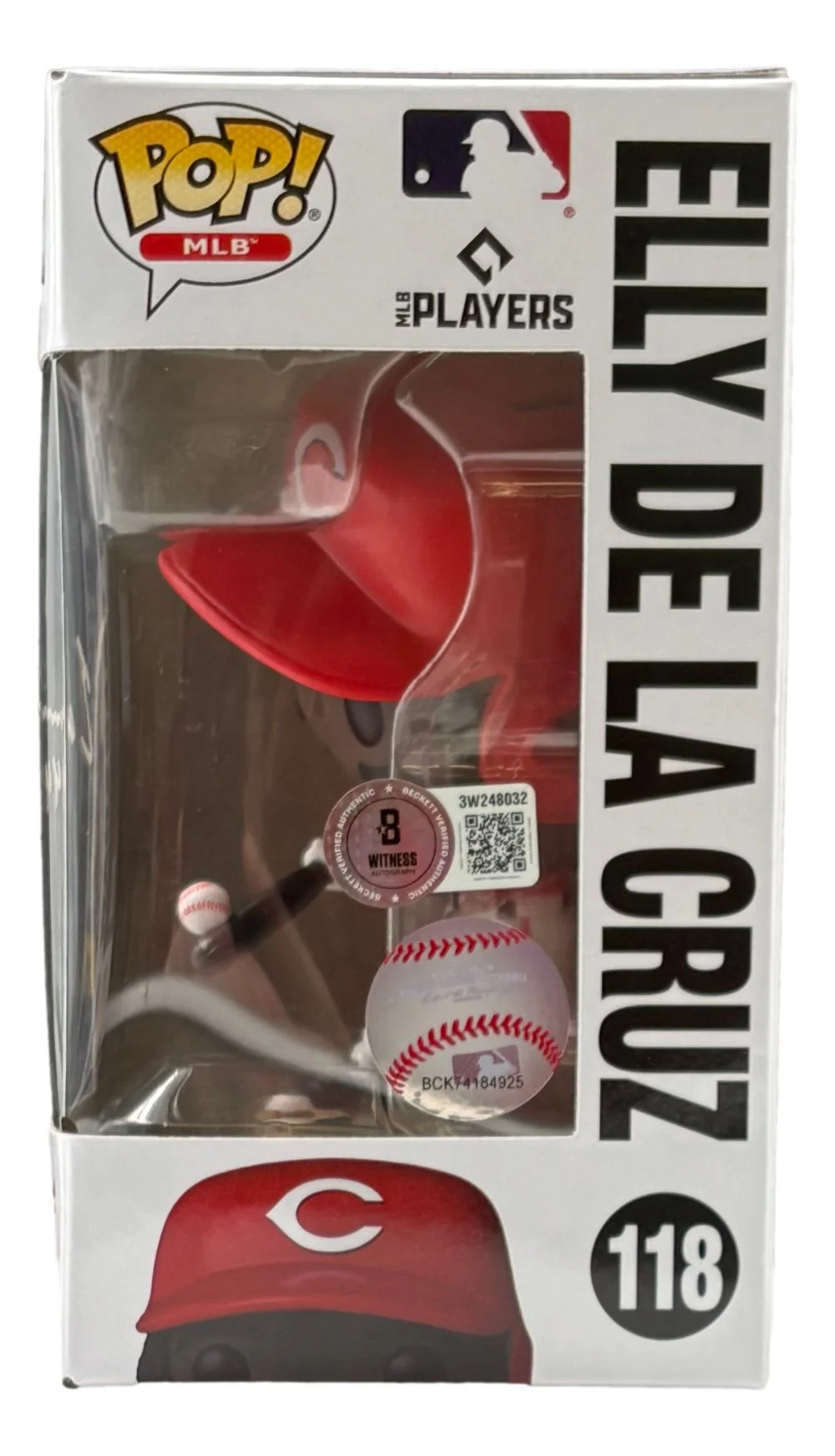 Elly De La Cruz Signed Cincinnati Reds Funko Pop #118 BAS - Image 2