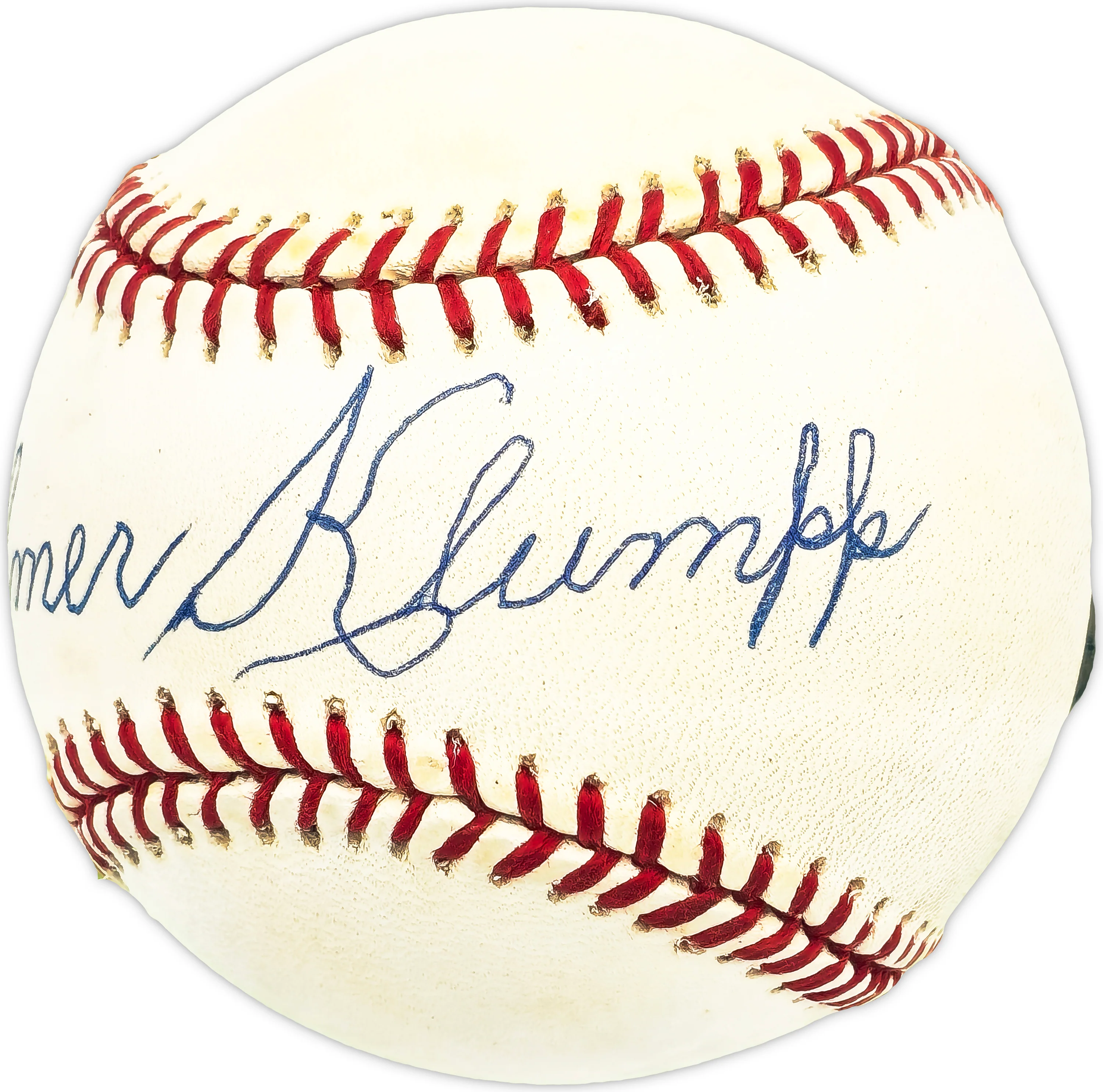 Elmer Klumpp Autographed Official NL Baseball Brooklyn Dodgers Beckett BAS QR #BM25990 - Image 3