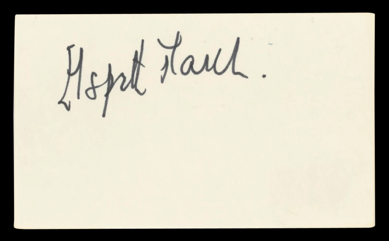 Elspeth March Three Lives of Thomasina Signed 3x5 Index Card BAS #BV03127