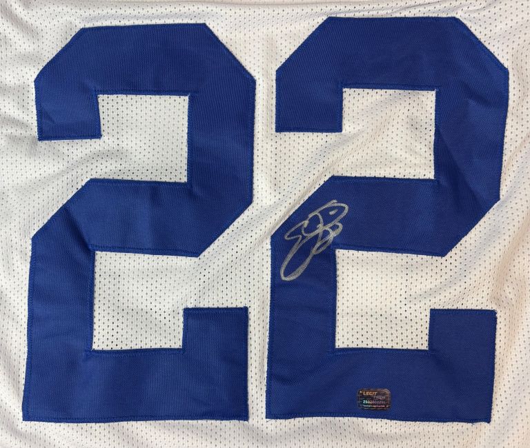 Emmitt Smith Dallas Signed White Football Jersey Prova Hologram - Image 2