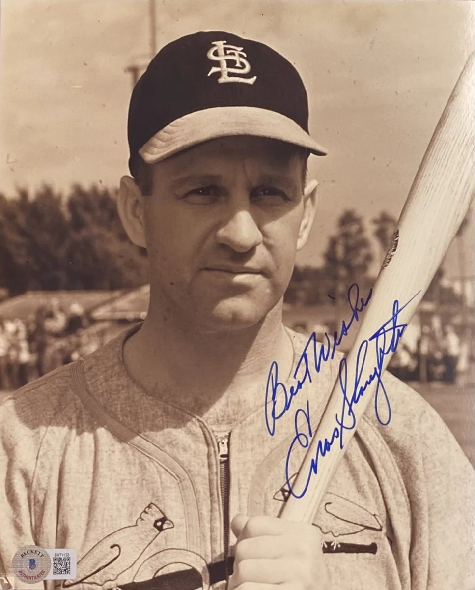Enos Slaughter Signed 8x10 St. Louis Cardinals Photo BAS BH71133 - Image 5