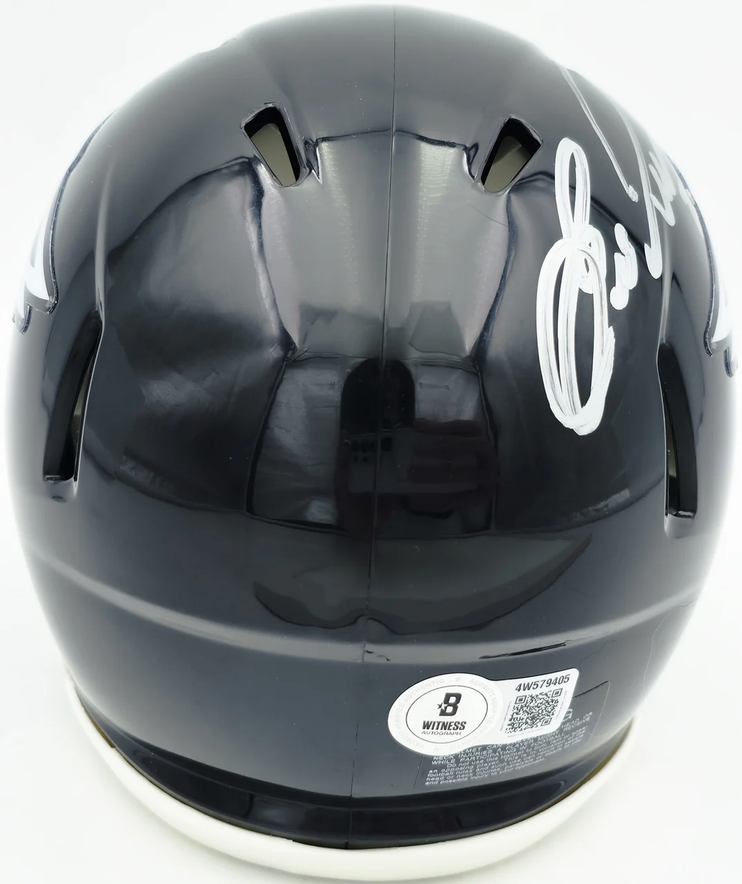 Eric Allen Autographed Philadelphia Eagles Black 2022 Alternate Speed Mini Helmet Beckett BAS QR Stock #261891 - Image 4