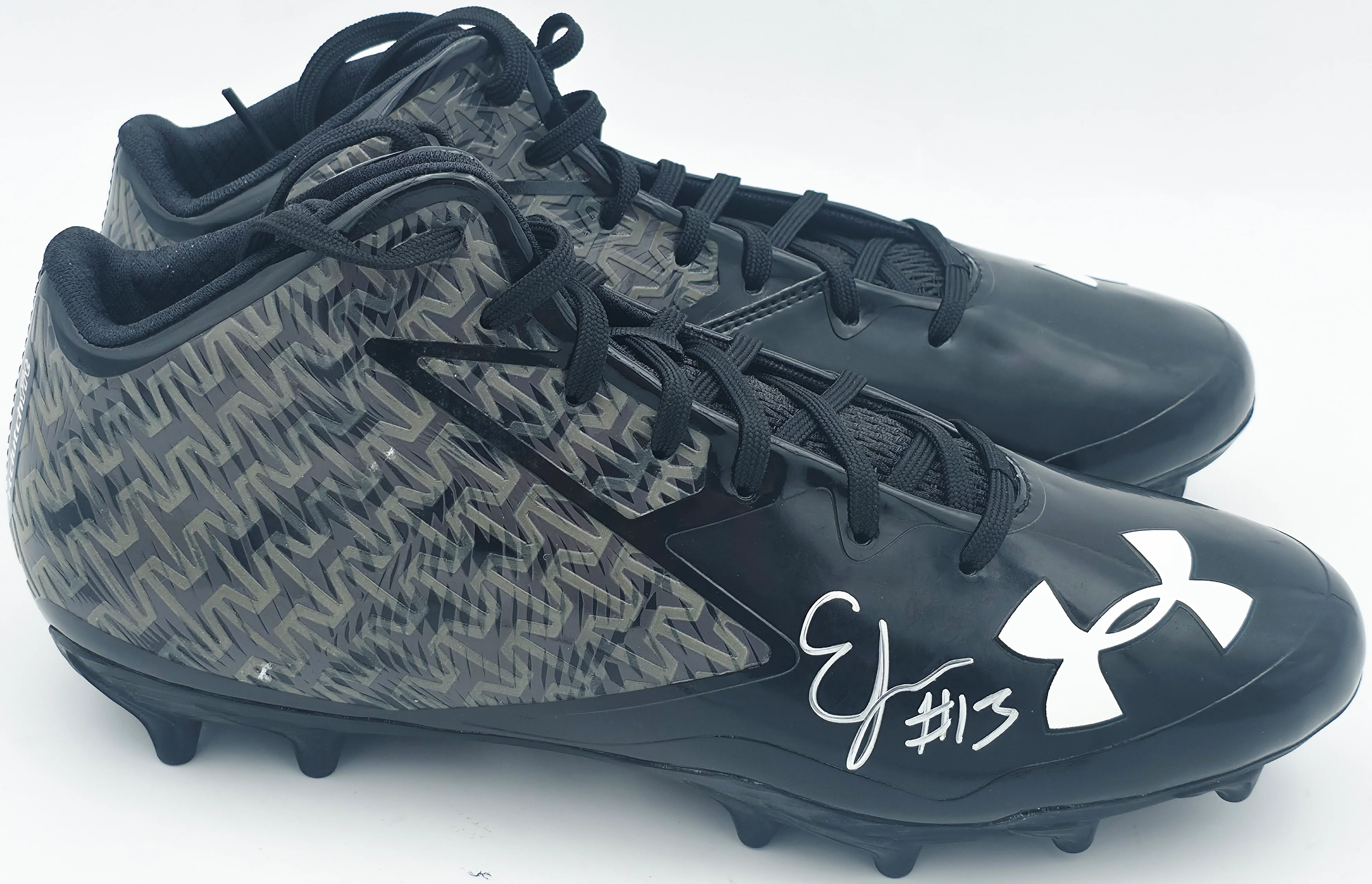 Ernest Jones IV Autographed Pair of Black Under Armour Cleats Seattle Seahawks Size 10.5 MCS Holo Stock #242563 - Image 3