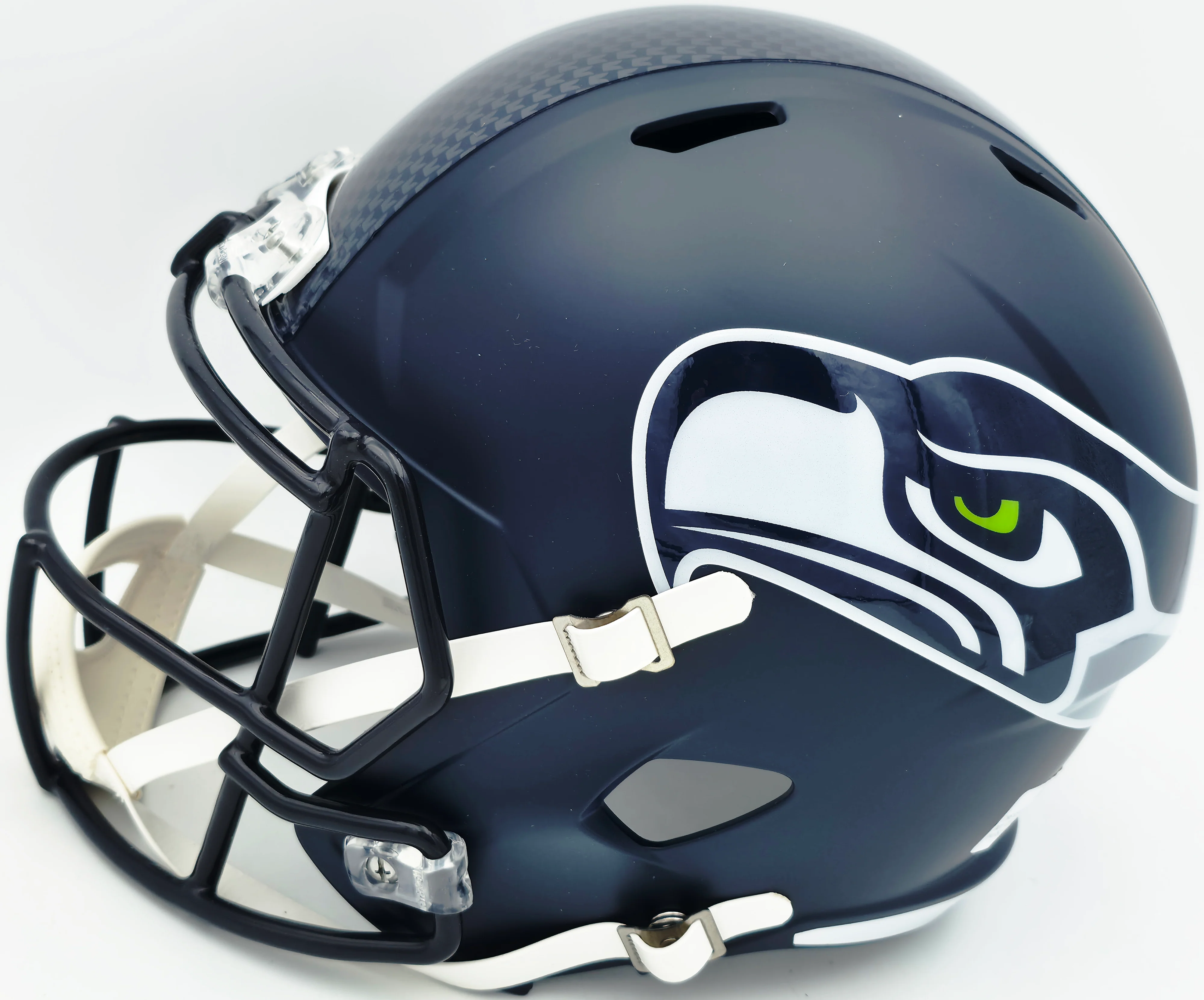 Ernest Jones IV Autographed Seattle Seahawks Blue Full Size Speed Replica Helmet "The Darkside" MCS Holo Stock #262470 - Image 3