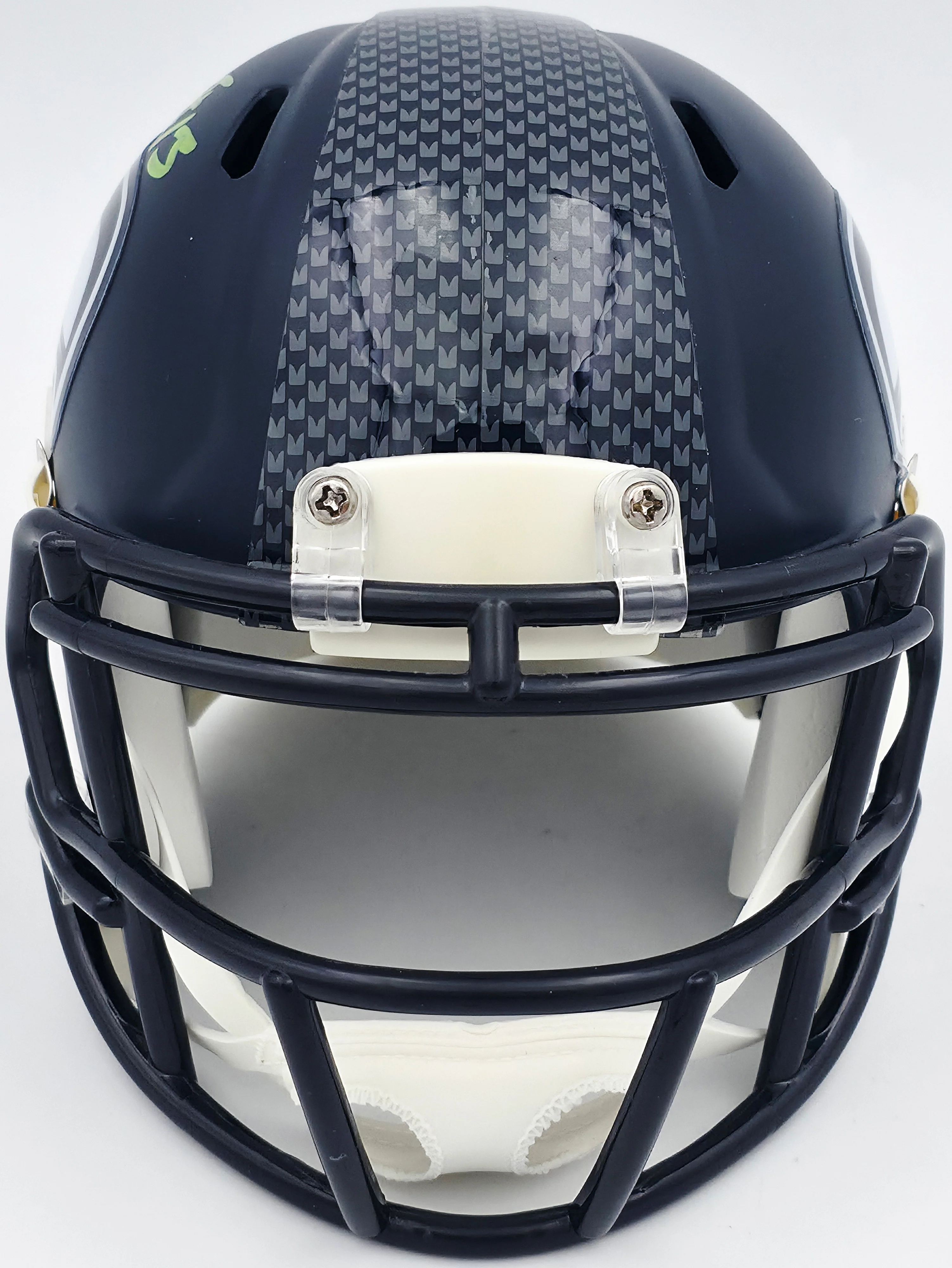 Ernest Jones IV Autographed Seattle Seahawks Blue Speed Mini Helmet MCS Holo Stock #242554 - Image 3