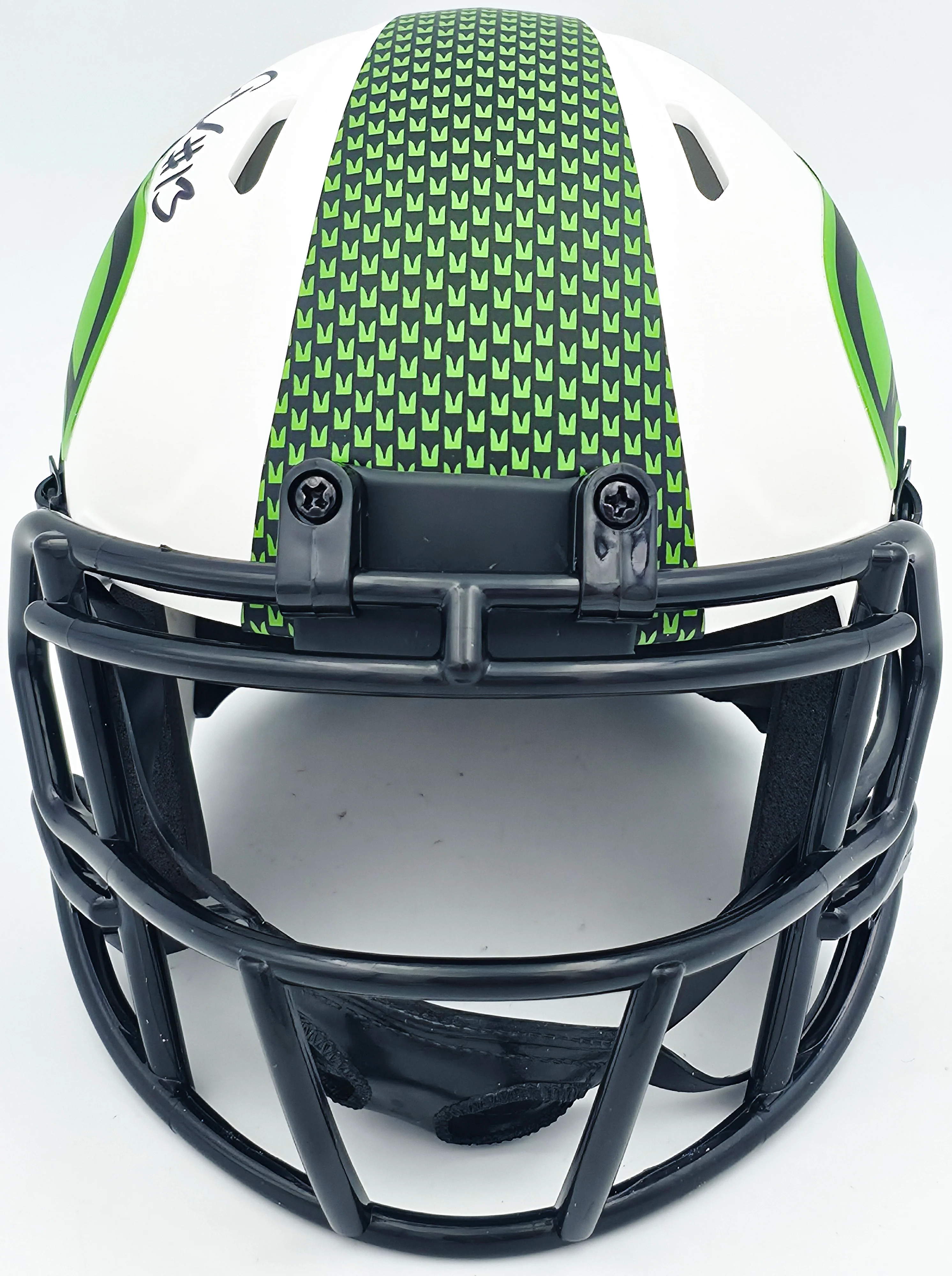 Ernest Jones IV Autographed Seattle Seahawks Lunar Eclipse White Speed Mini Helmet MCS Holo Stock #242555 - Image 3
