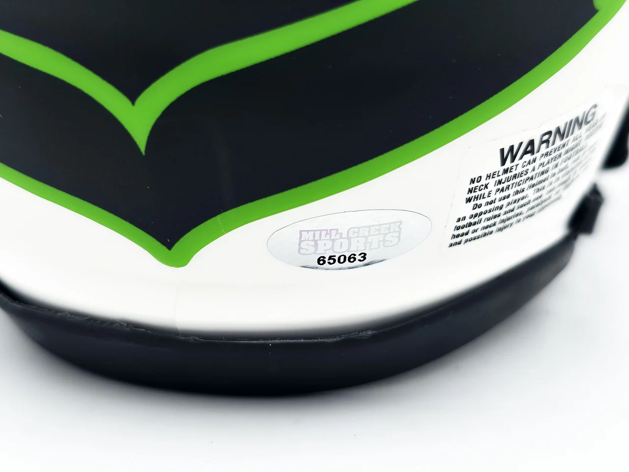 Ernest Jones IV Autographed Seattle Seahawks Lunar Eclipse White Speed Mini Helmet MCS Holo Stock #242555 - Image 5