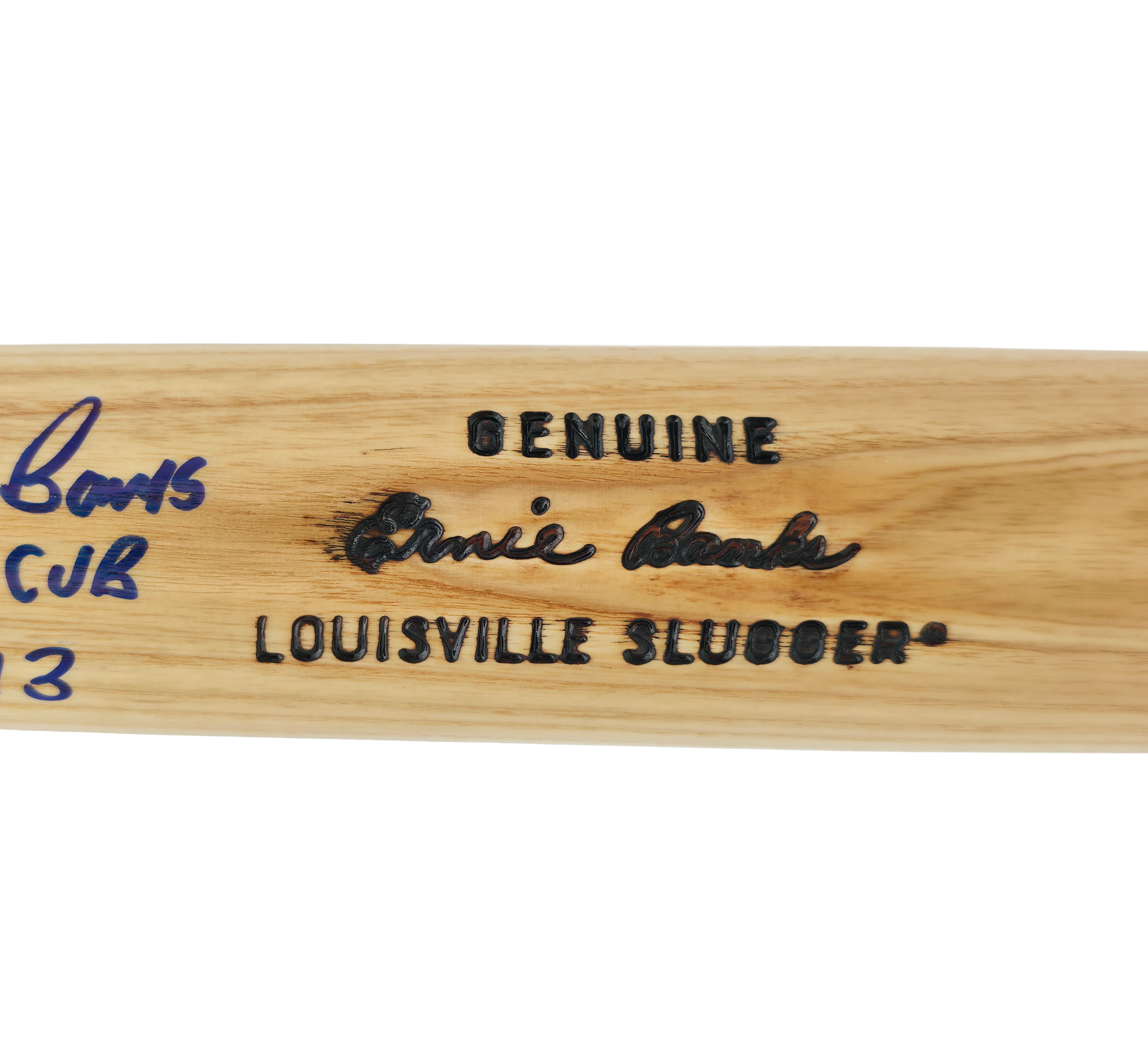 Ernie Banks Autographed Louisville Slugger Game Model Baseball Bat Chicago Cubs "Mr. Cub, 2013" Beckett BAS QR Stock #261677 - Image 3