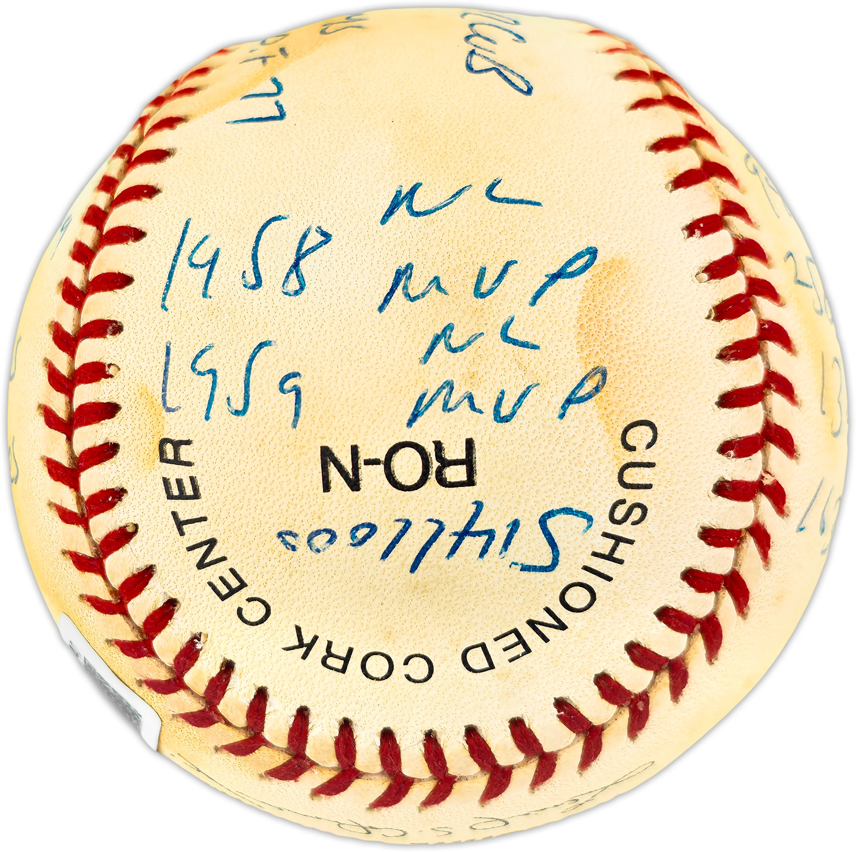 Ernie Banks Autographed Official NL Statball Baseball Chicago Cubs 14 Inscriptions #514/100 Beckett BAS QR #BU86740 - Image 3