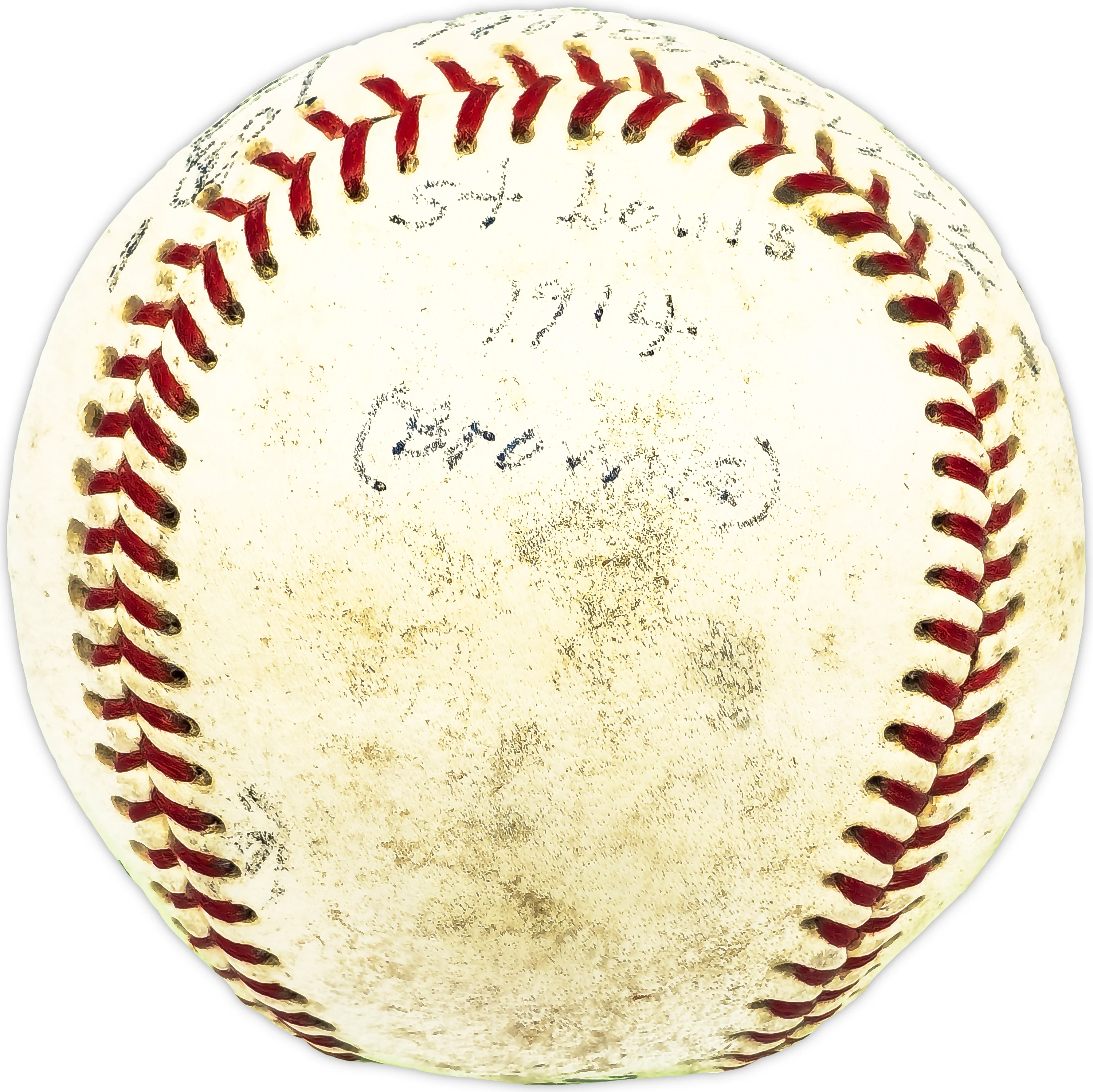Ernie Ed Manning Autographed Official Giles NL Baseball St. Louis Browns "Best luck to a fan, St. Louis 1914 Browns" Beckett BAS QR #BM17854 - Image 4