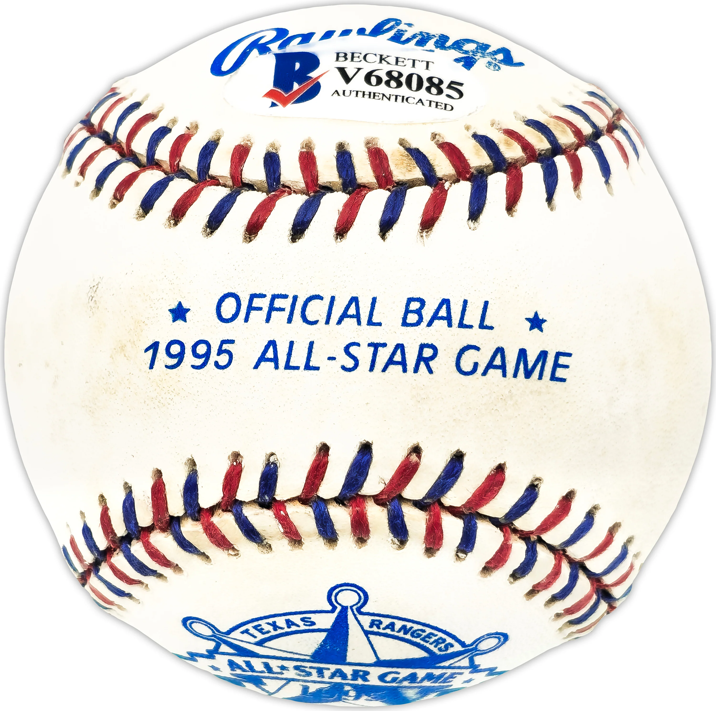 Ernie Harwell Autographed Official 1995 All Star Game Logo MLB Baseball Detroit Tigers Beckett BAS #V68085 - Image 3