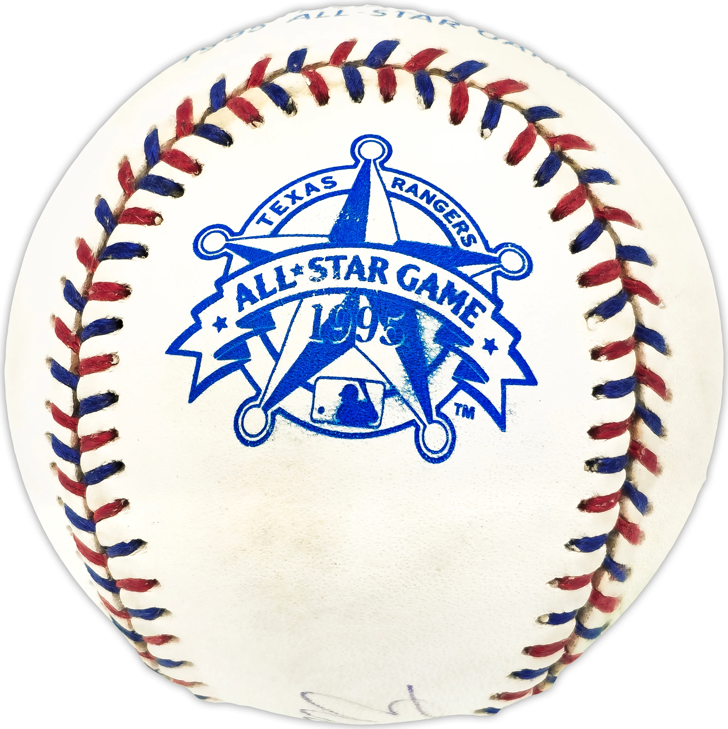 Ernie Harwell Autographed Official 1995 All Star Game Logo MLB Baseball Detroit Tigers Beckett BAS #V68085 - Image 4
